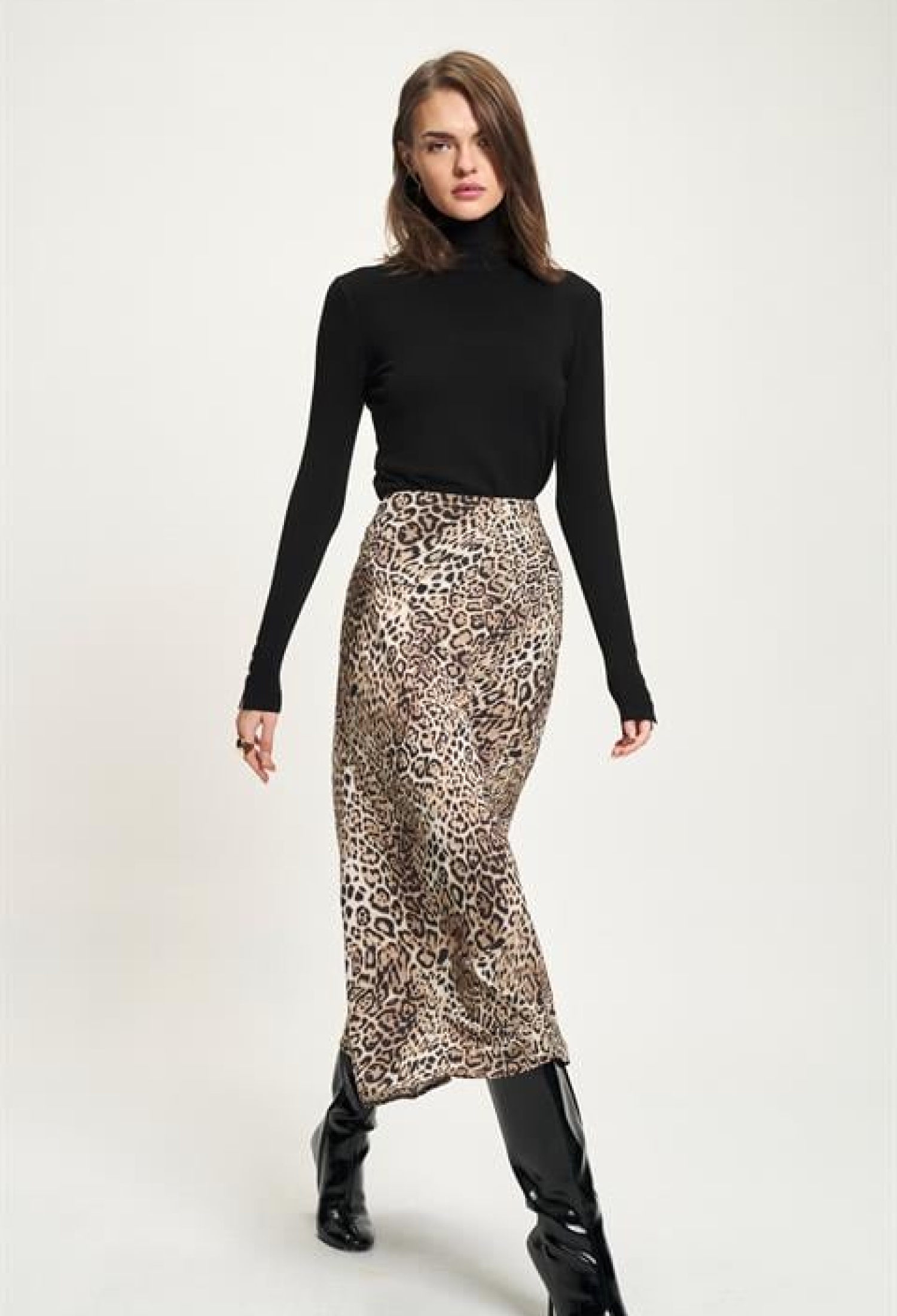Beige Leopard Print Maxi Slip Skirt - Brand: Sobe Istanbul - Women & Kids, Baby Clothes Wholesale - TheBS Women