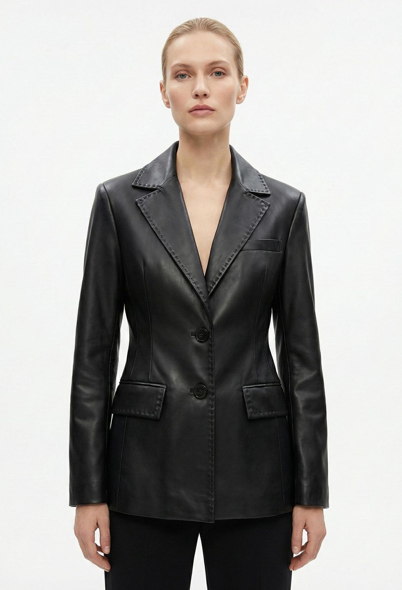 Black Elegant Single-Breasted Jacket - Brand: Juste - Women & Kids, Baby Clothes Wholesale - TheBS Women