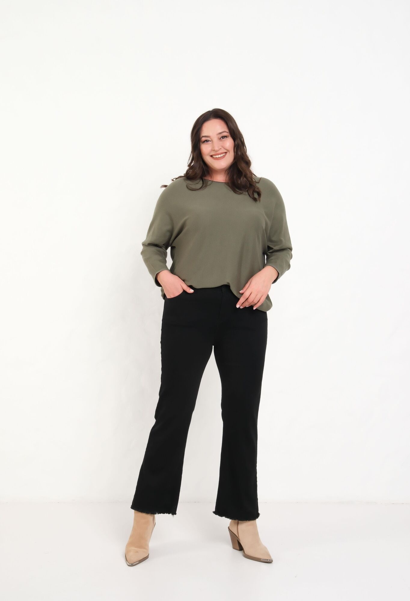 Plus Size Casual Mom Jeans With Flare Leg - Brand: LACARINO - Women & Kids, Baby Clothes Wholesale - TheBS Women