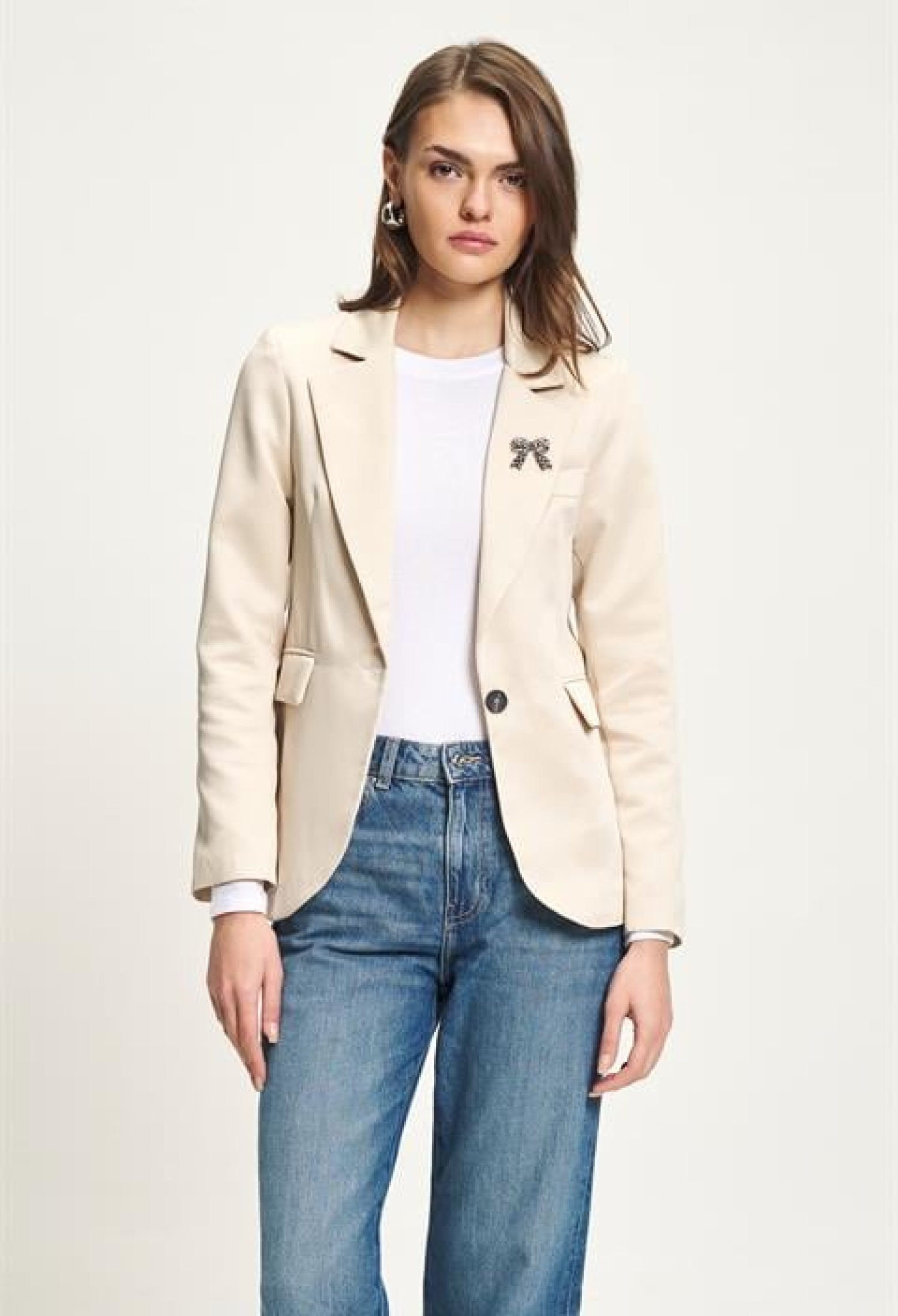 Elegant Single-Breasted Blazer Jacket - Brand: Sobe Istanbul - Women & Kids, Baby Clothes Wholesale - TheBS Women