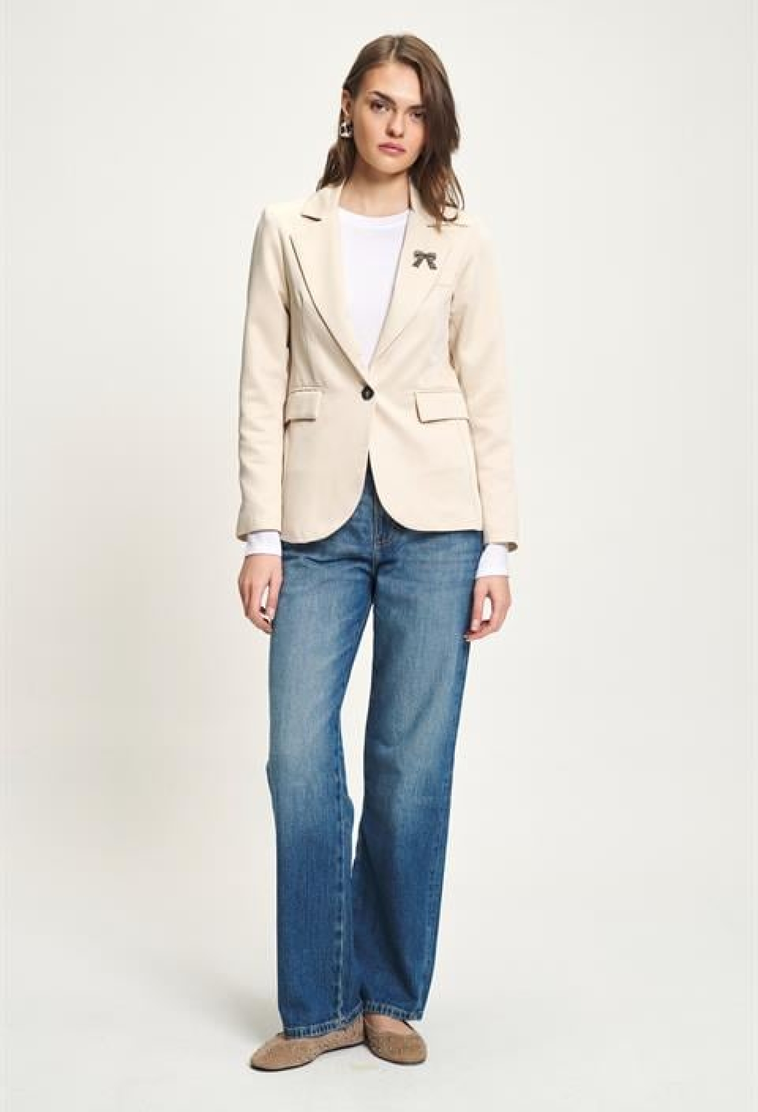 Elegant Single-Breasted Blazer Jacket - Brand: Sobe Istanbul - Women & Kids, Baby Clothes Wholesale - TheBS Women