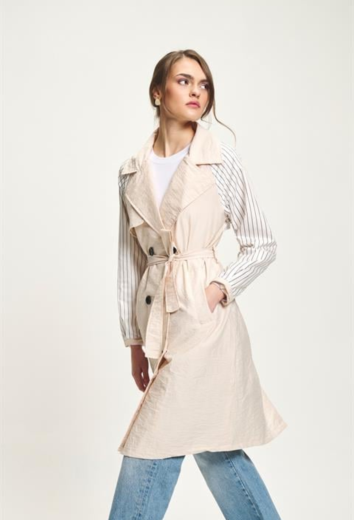 Beige Trenchcoat - Elegant Single & Double Breasted - Brand: Sobe Istanbul - Women & Kids, Baby Clothes Wholesale - TheBS Women