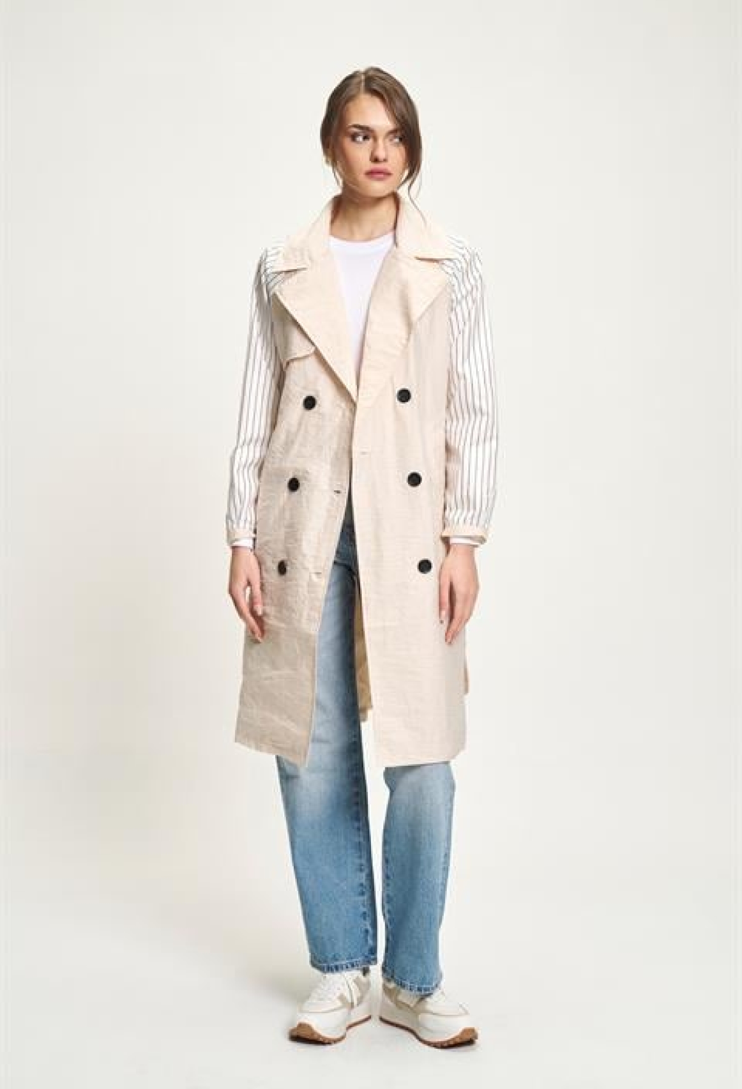 Beige Trenchcoat - Elegant Single & Double Breasted - Brand: Sobe Istanbul - Women & Kids, Baby Clothes Wholesale - TheBS Women