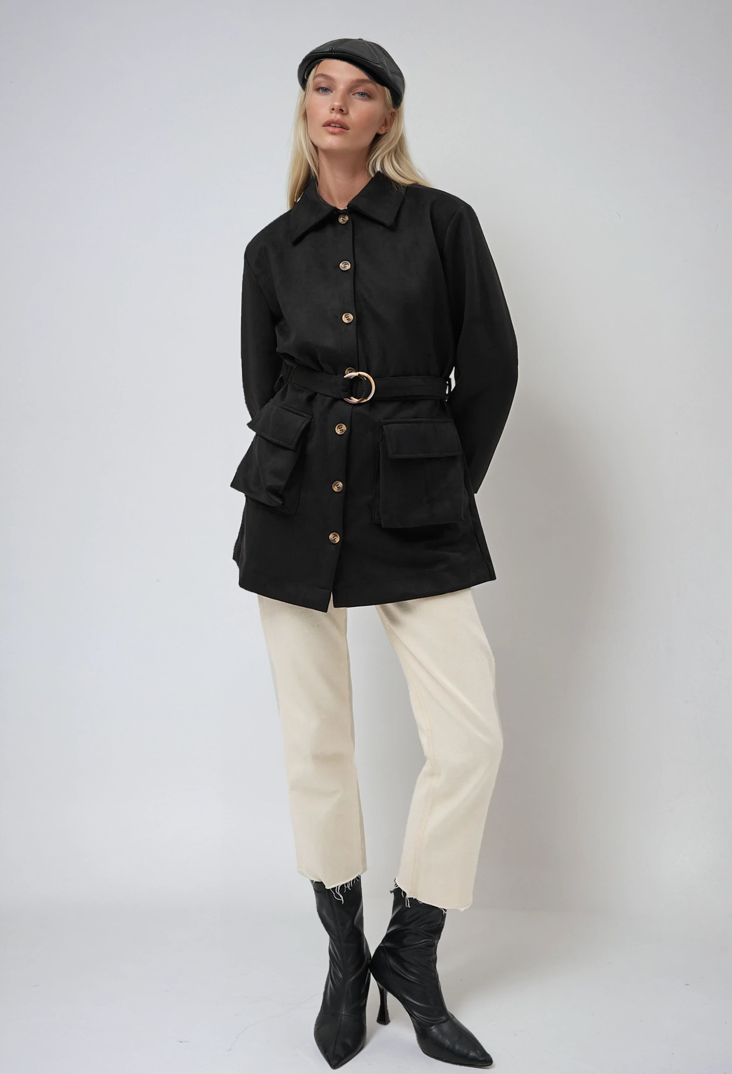 Overshirt Jacket With Flap Pockets - Brand: Sobe Istanbul - Women & Kids, Baby Clothes Wholesale - TheBS Women