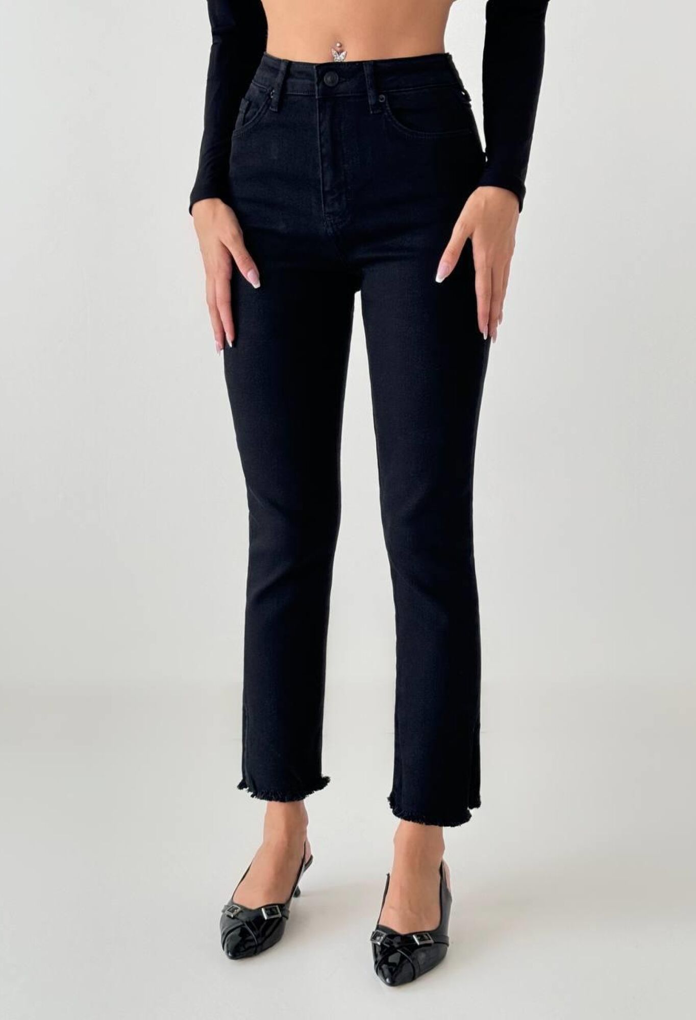 Mom Jeans High Waist Cropped Straight Leg - Brand: LACARINO - Women & Kids, Baby Clothes Wholesale - TheBS Women