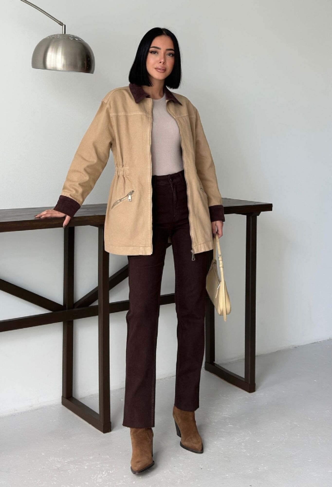 Beige Casual Overshirt Jacket - Brand: XLove - Women & Kids, Baby Clothes Wholesale - TheBS Women