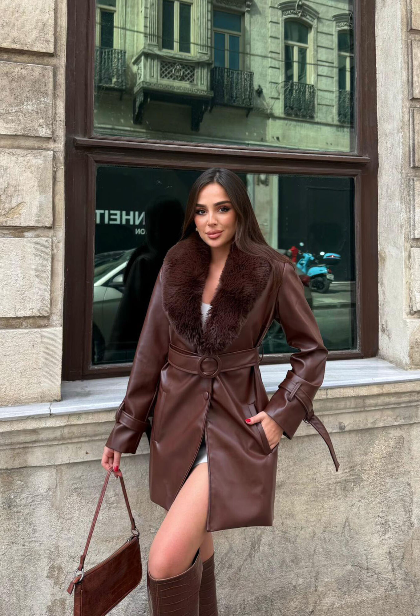 Elegant Single-Breasted Wrapover Coat - Brand: Mode Roy - Women & Kids, Baby Clothes Wholesale - TheBS Women