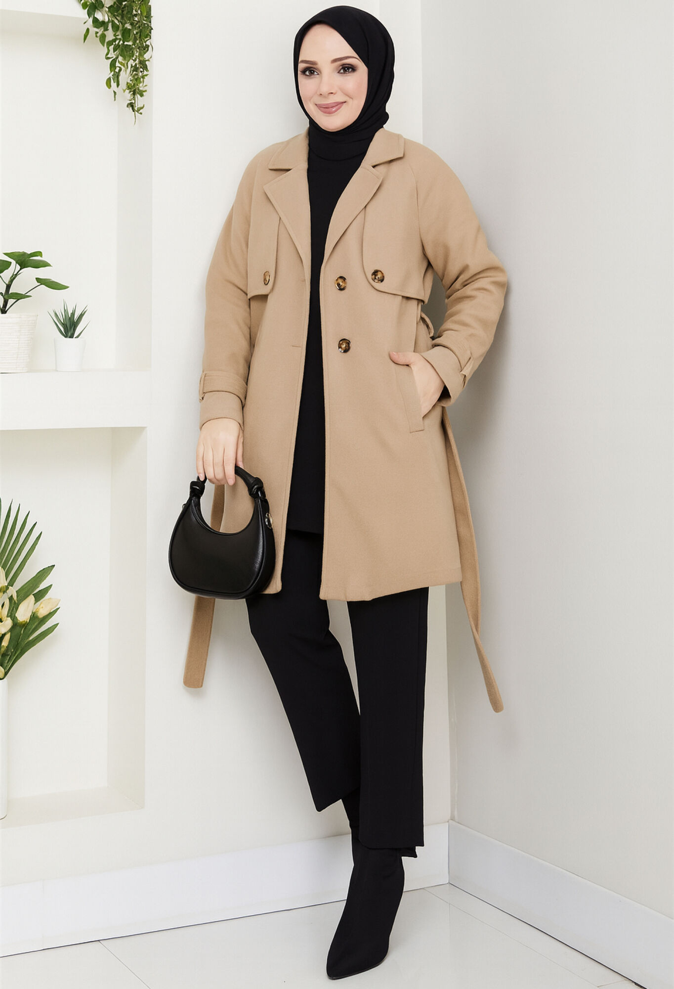 Elegant Single-Breasted Long Coat - Brand: Mode Roy - Women & Kids, Baby Clothes Wholesale - TheBS Women