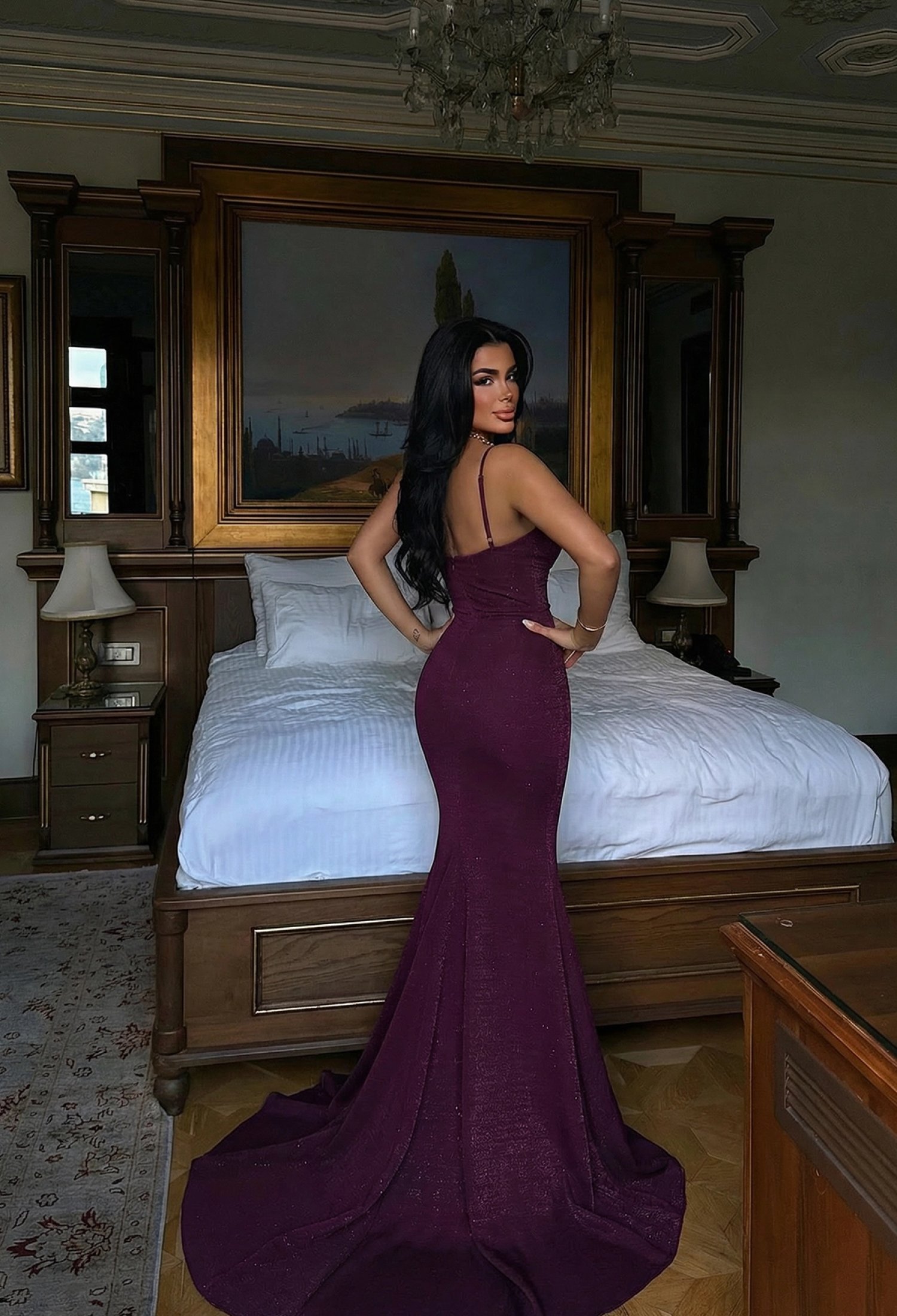 Claret Red Elegant Formal Bodycon Dress - Brand: EYYO ATELIER - Women & Kids, Baby Clothes Wholesale - TheBS Women