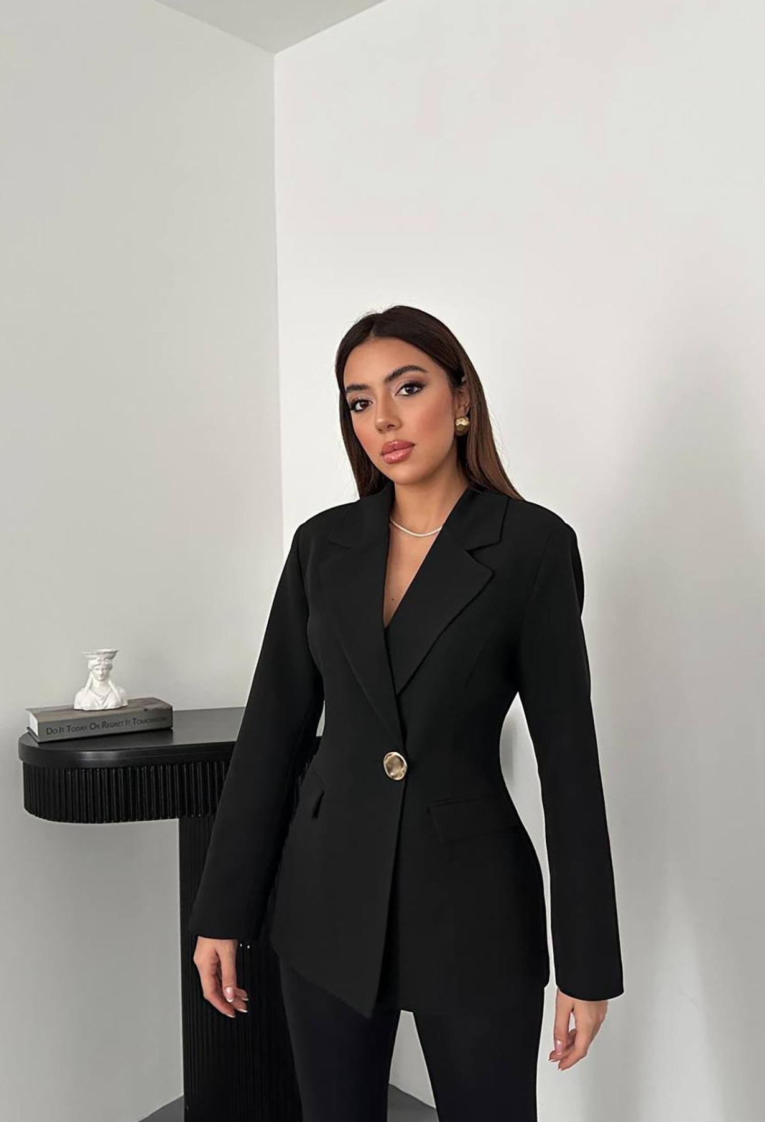 Elegant Single-Breasted Blazer Jacket - Brand: Elisa - Women & Kids, Baby Clothes Wholesale - TheBS Women