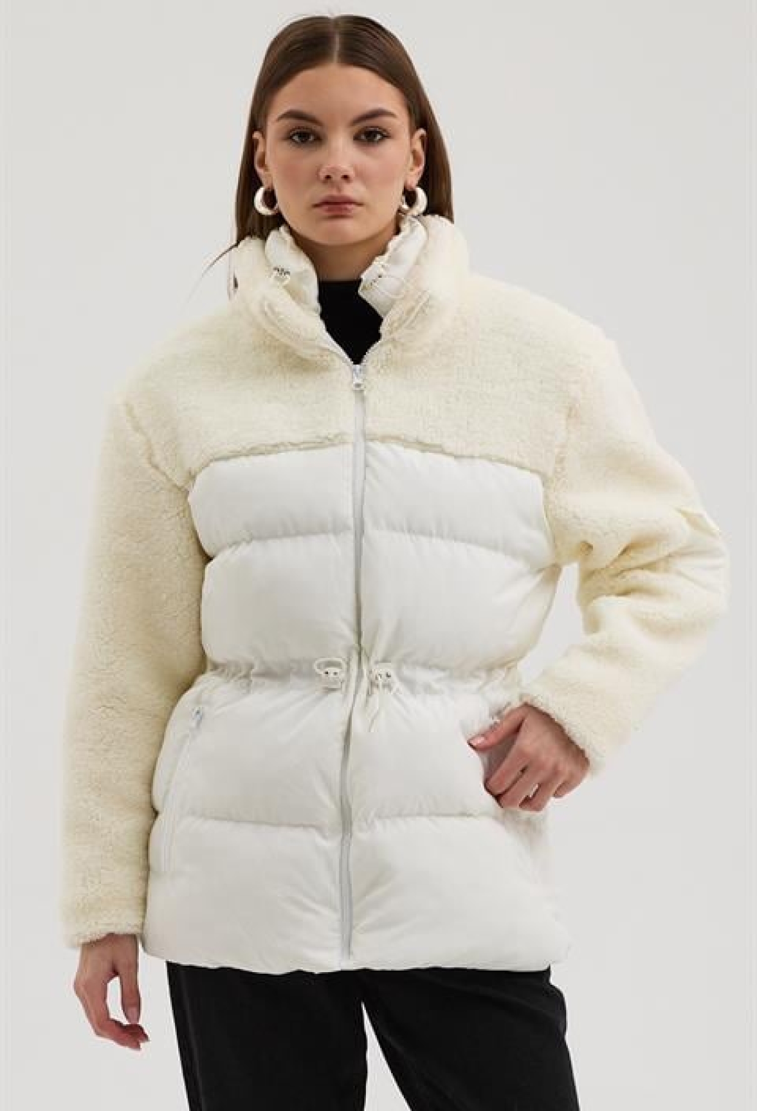 Puffer Coat With High Collar And Zipper Pocket - Brand: Sobe Istanbul - Women & Kids, Baby Clothes Wholesale - TheBS Women