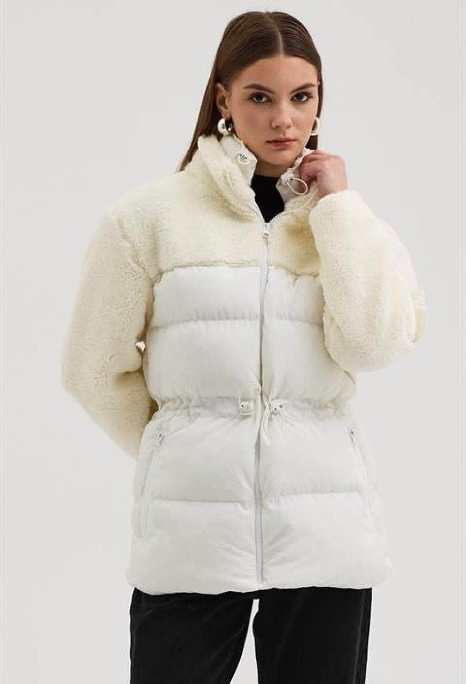 Puffer Coat With High Collar And Zipper Pocket - Brand: Sobe Istanbul - Women & Kids, Baby Clothes Wholesale - TheBS Women