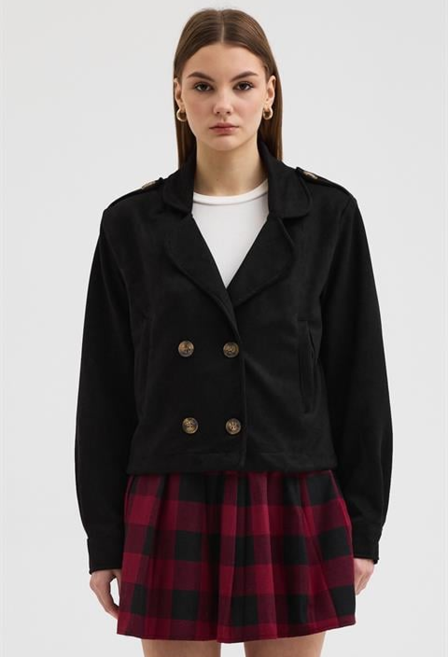 Jacket Single-Breasted Blazer With Notched Collar - Brand: Sobe Istanbul - Women & Kids, Baby Clothes Wholesale - TheBS Women