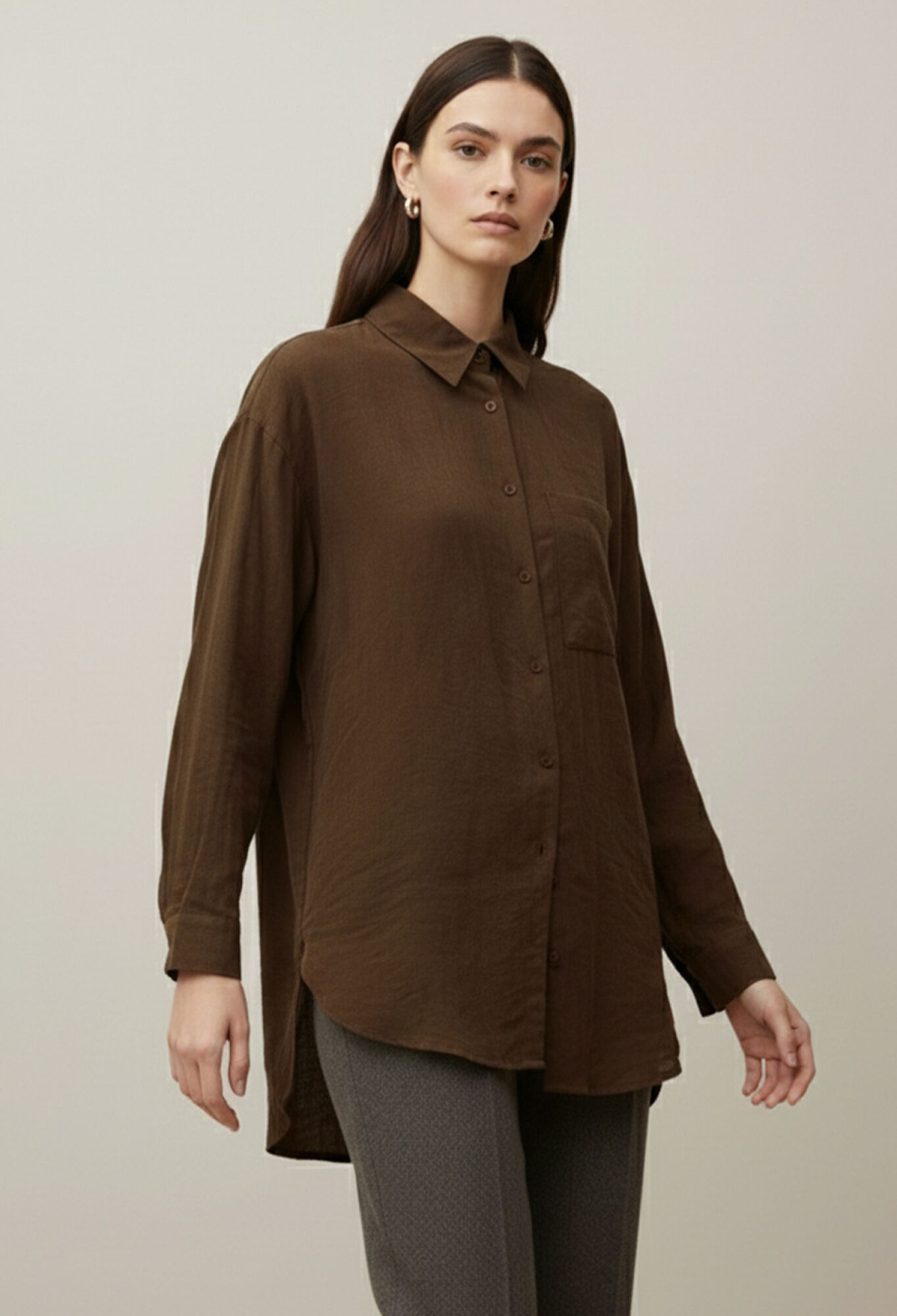 Casual Formal Modest Oversized Long Sleeve Shirt - Brand: Puane - Women & Kids, Baby Clothes Wholesale - TheBS Women