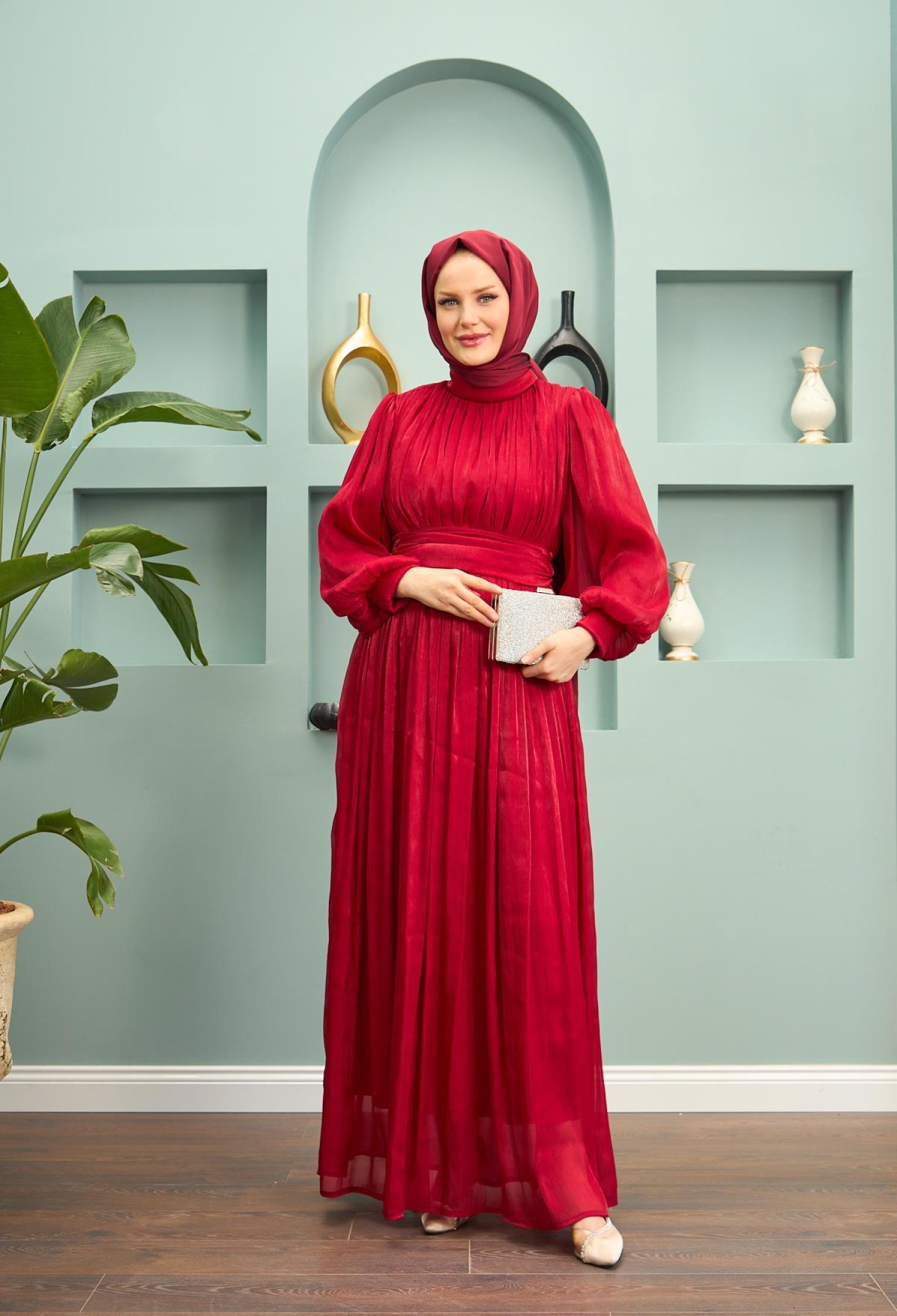 Saye Evening Dress With Tie Waist - Brand: Hulya Keser - Women & Kids, Baby Clothes Wholesale - TheBS Women