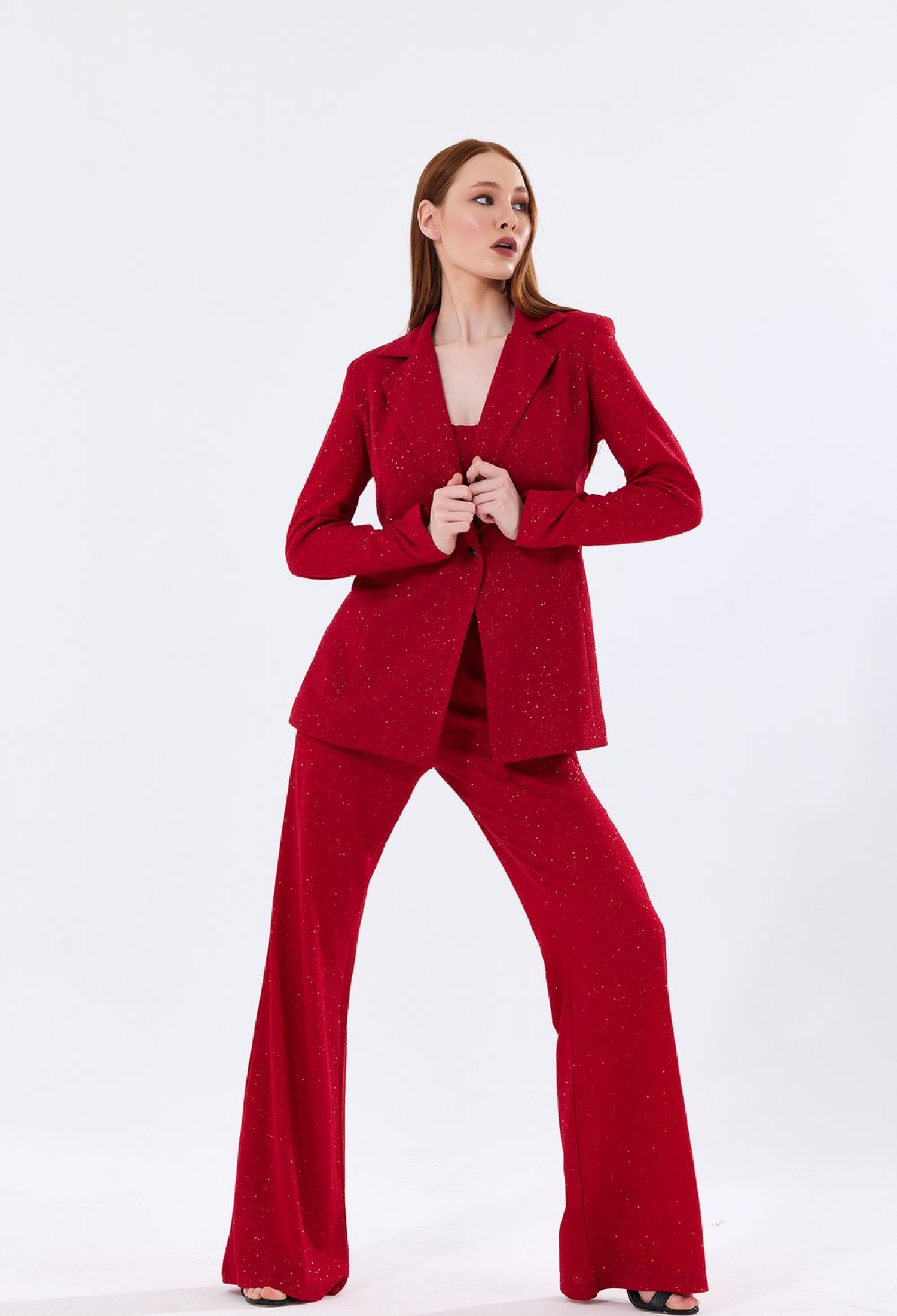 Sense Burgundy Lined Glitter Pukuro Evening Dress Jacket - Brand: SENSE - Women & Kids, Baby Clothes Wholesale - TheBS Women