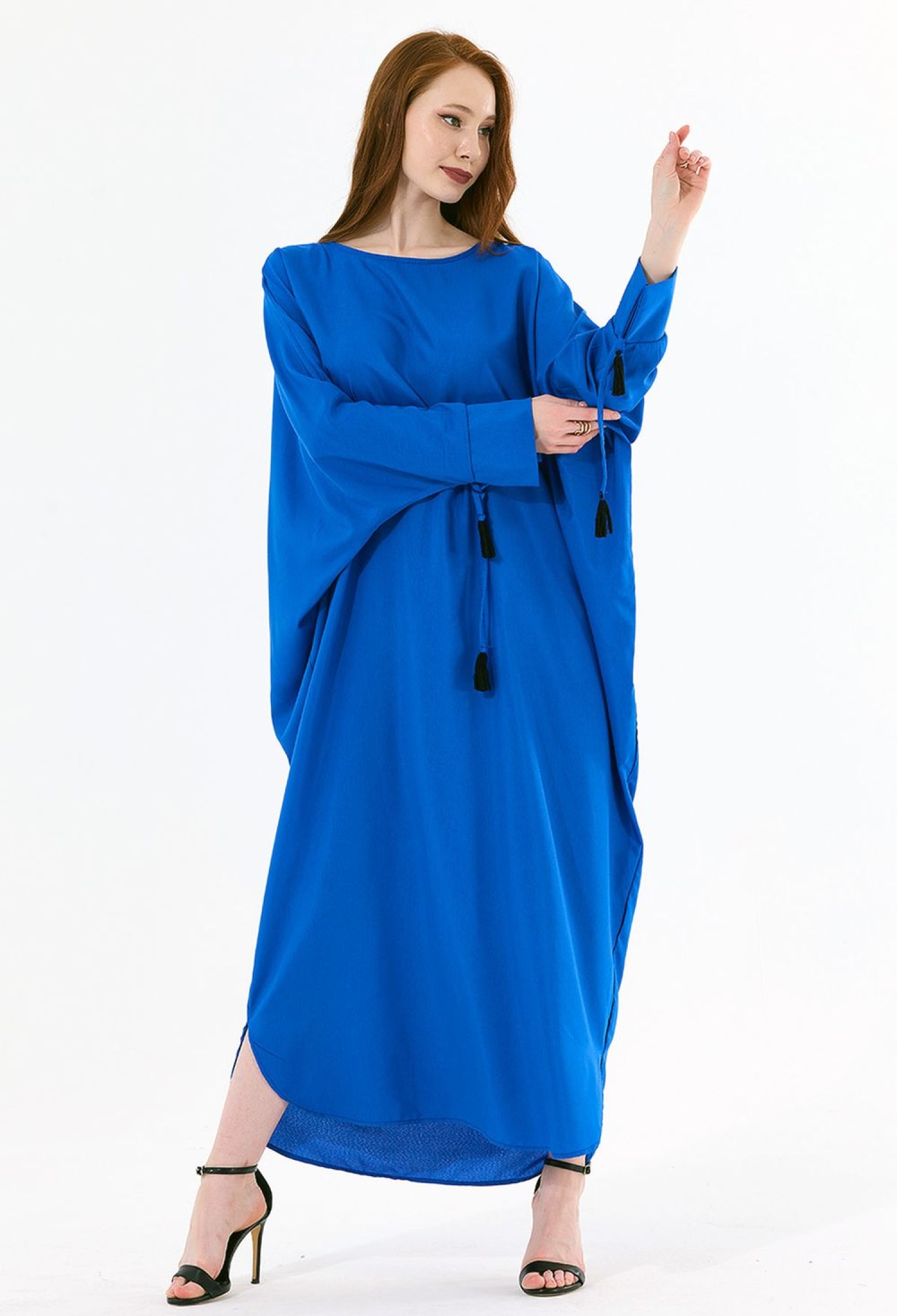 Sense Saks Cuffed String Tasseled Viscose Kimono - Brand: SENSE - Women & Kids, Baby Clothes Wholesale - TheBS Women