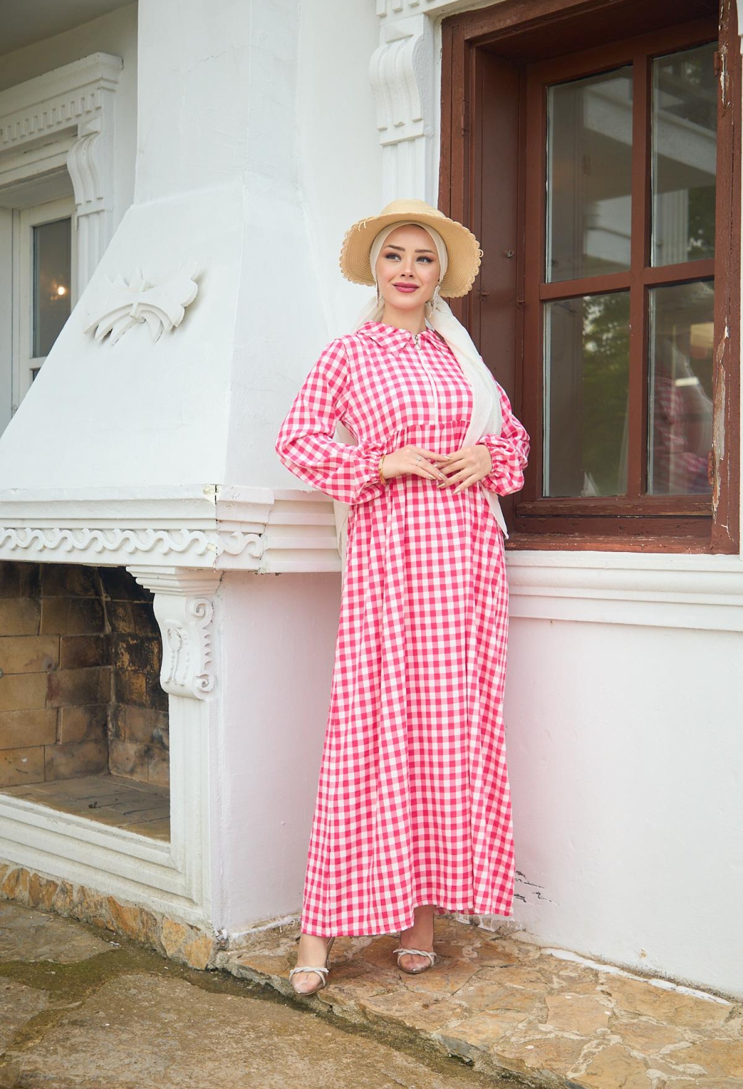 Shirt Collar Gingham Dress - Brand: Hulya Keser - Women & Kids, Baby Clothes Wholesale - TheBS Women