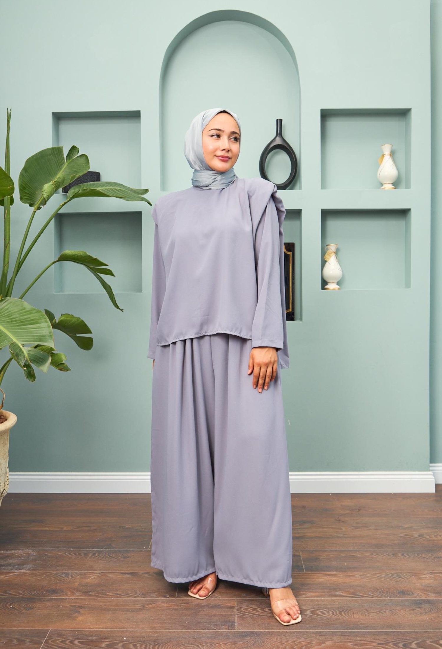 Casual Double Suit - Gray - Brand: Hulya Keser - Women & Kids, Baby Clothes Wholesale - TheBS Women