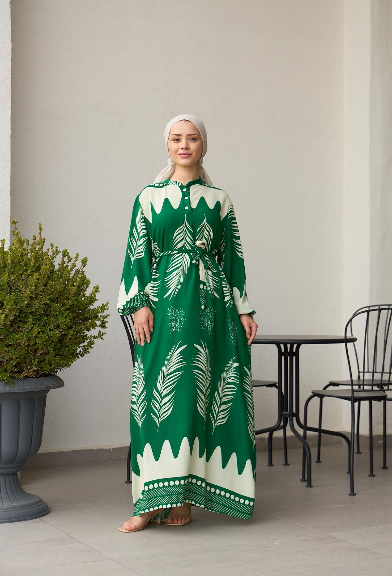 Waist Tie Collar Buttoned Viscose Dress - Brand: Hulya Keser - Women & Kids, Baby Clothes Wholesale - TheBS Women