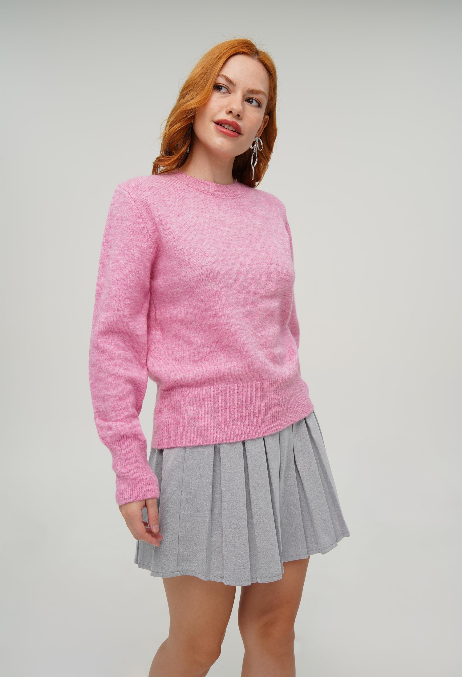 Crew Neck Basic WholesaleKnitted Sweater - Brand: Lustrin - Women & Kids, Baby Clothes Wholesale - TheBS Women