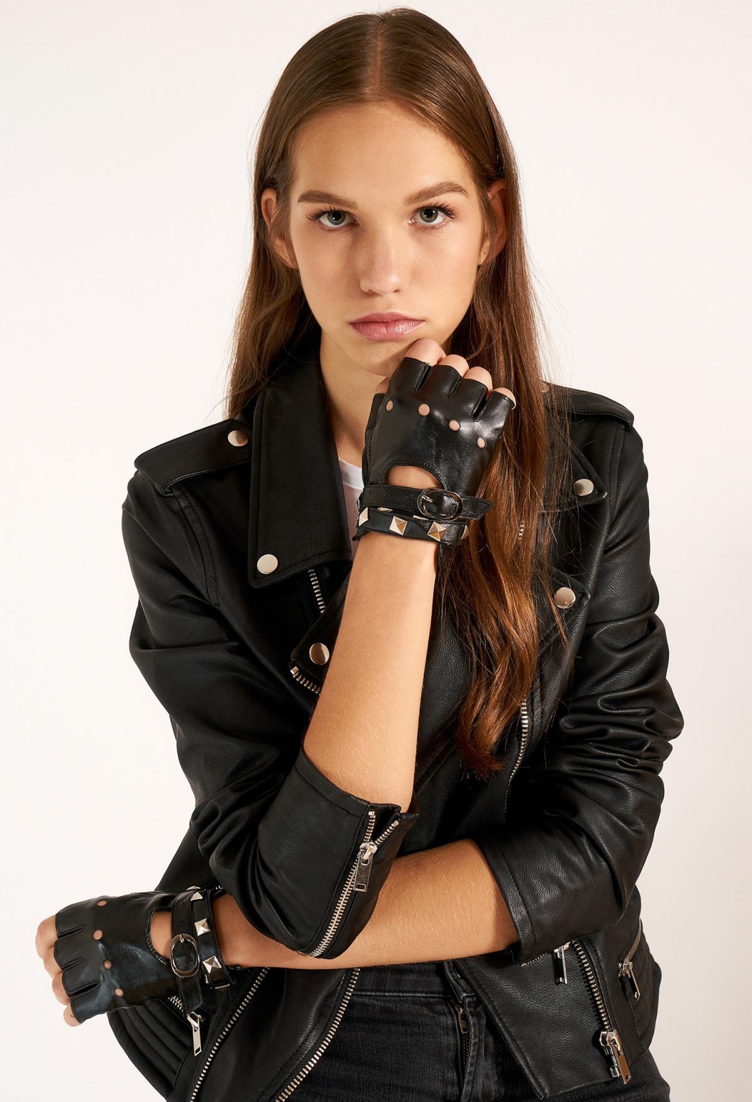 Cut Troc Leather Gloves - Brand: Axesoire - Women & Kids, Baby Clothes Wholesale - TheBS Women