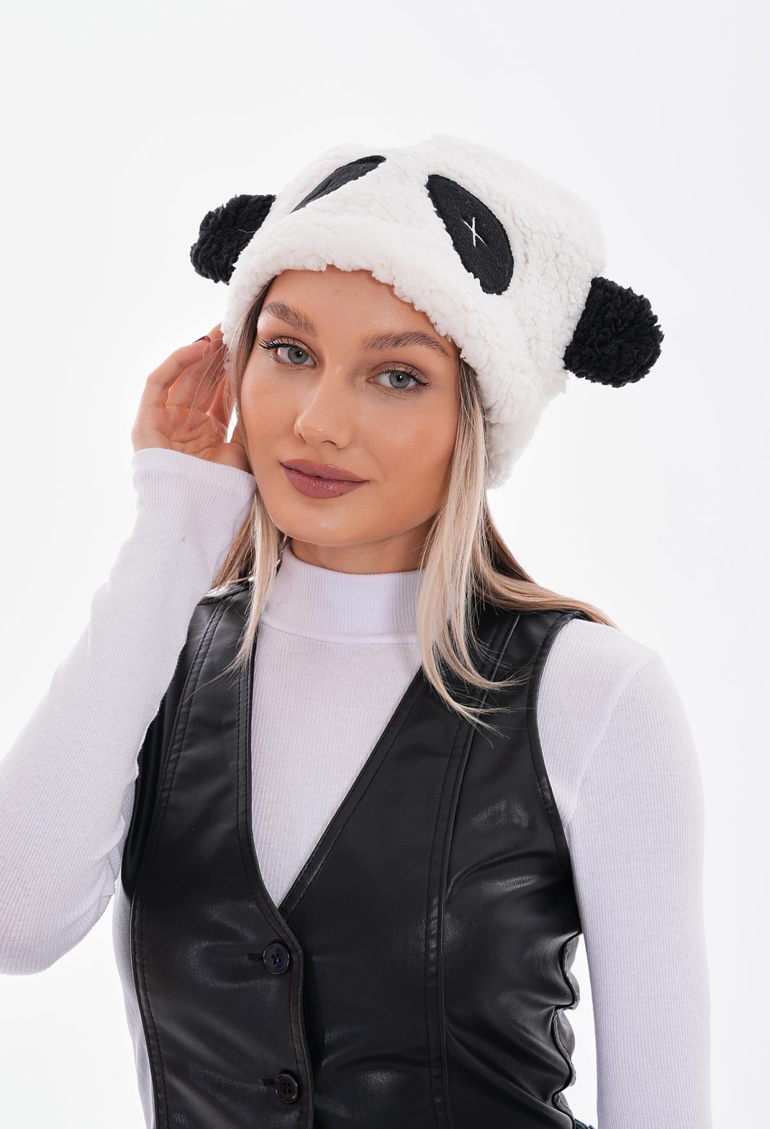 Panda Model Beret - White - Brand: Axesoire - Women & Kids, Baby Clothes Wholesale - TheBS Women