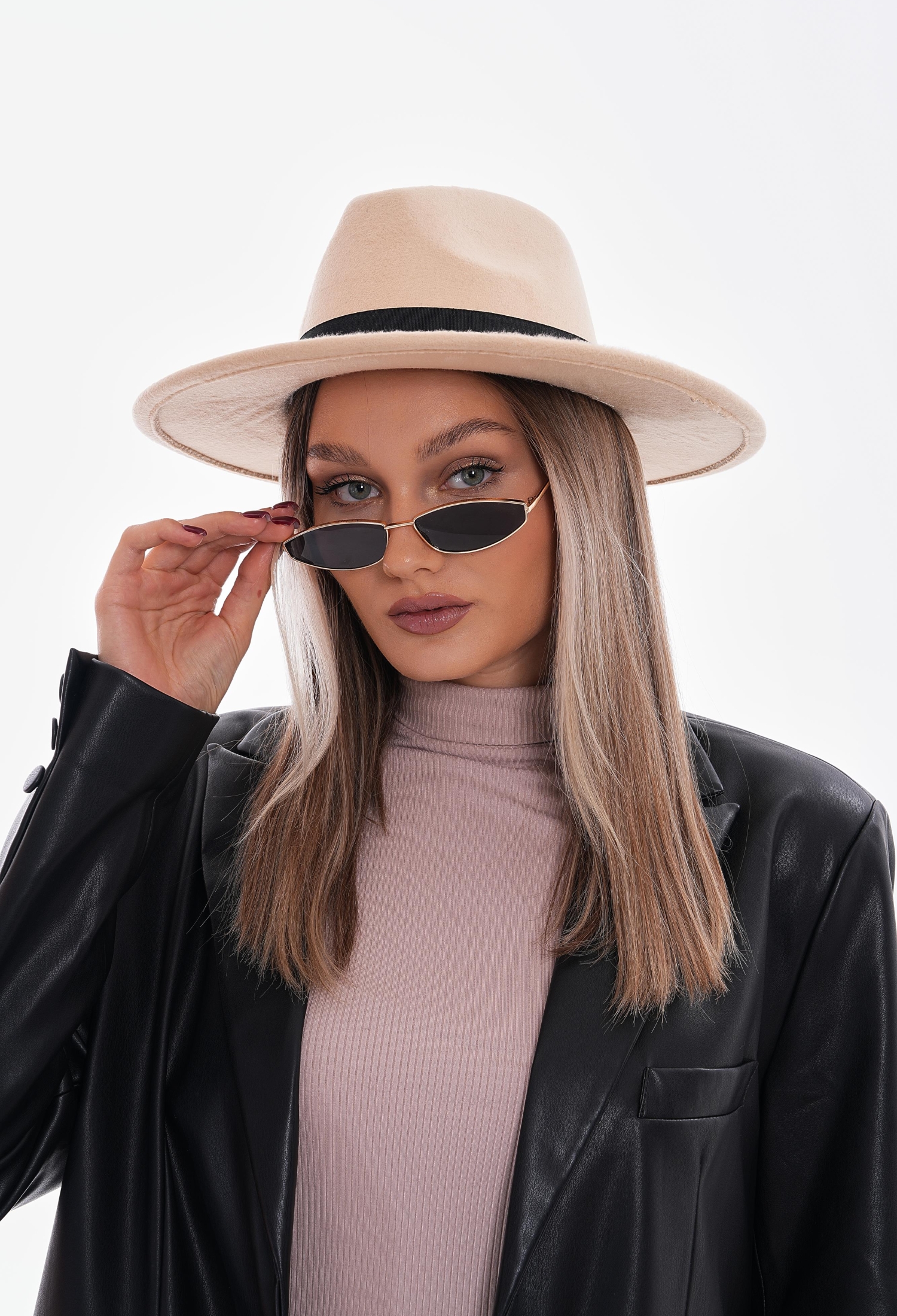 Striped Ecru Fedora Hat - Black - Brand: Axesoire - Women & Kids, Baby Clothes Wholesale - TheBS Women