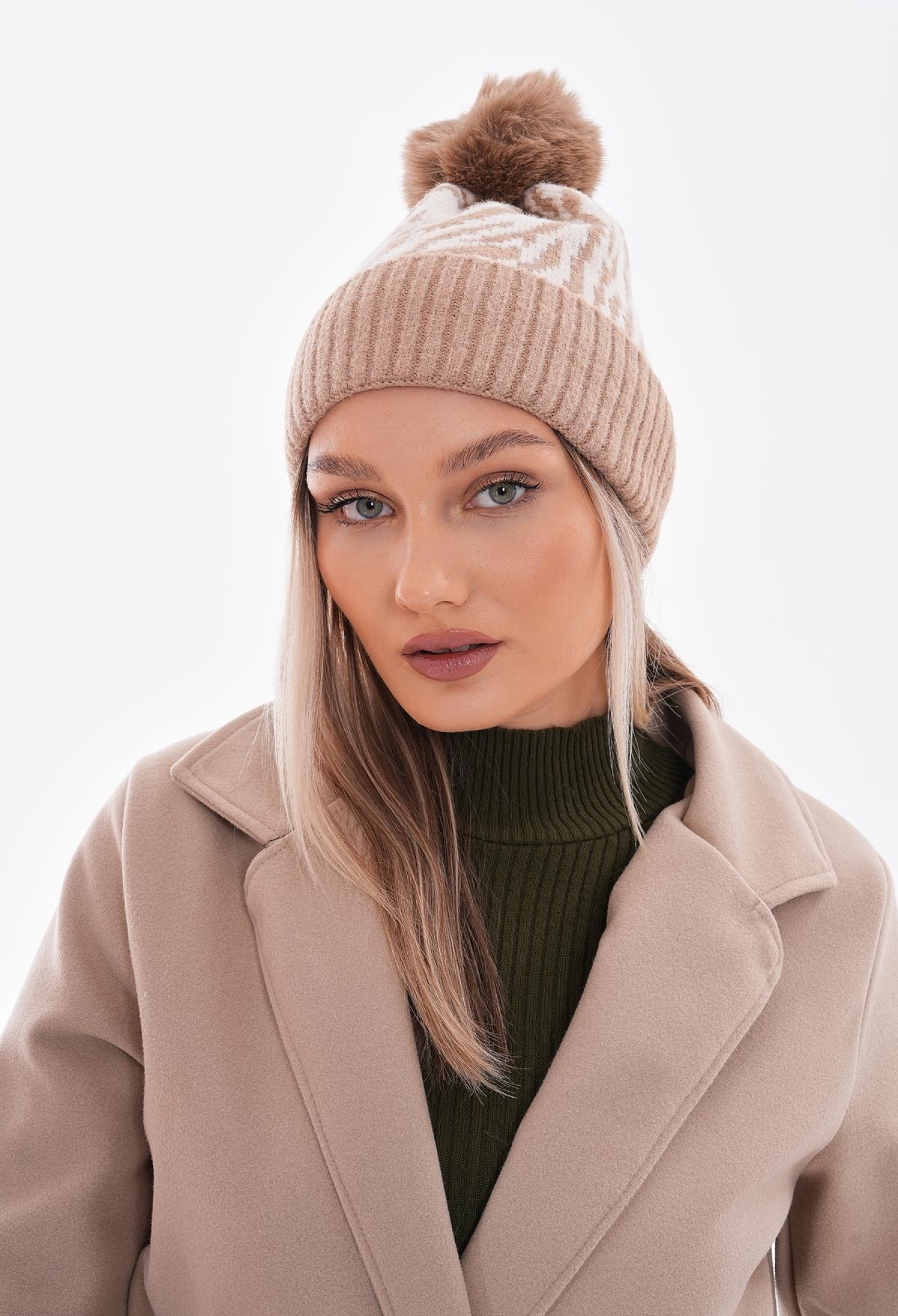 Pompom Zebra Pattern Beret - Brand: Axesoire - Women & Kids, Baby Clothes Wholesale - TheBS Women