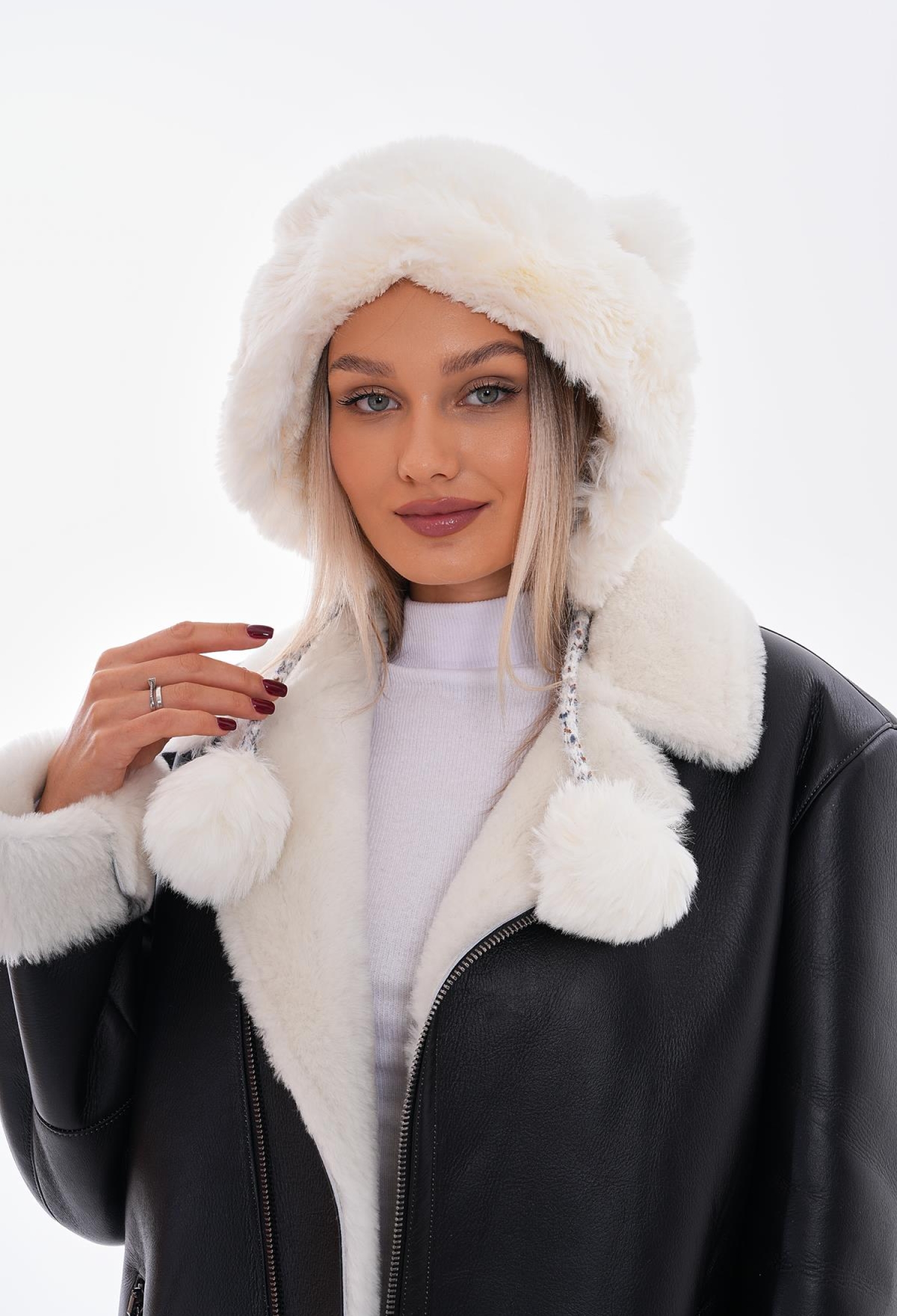 Double Pompom Plush Pilot Hat Beanie - Brand: Axesoire - Women & Kids, Baby Clothes Wholesale - TheBS Women