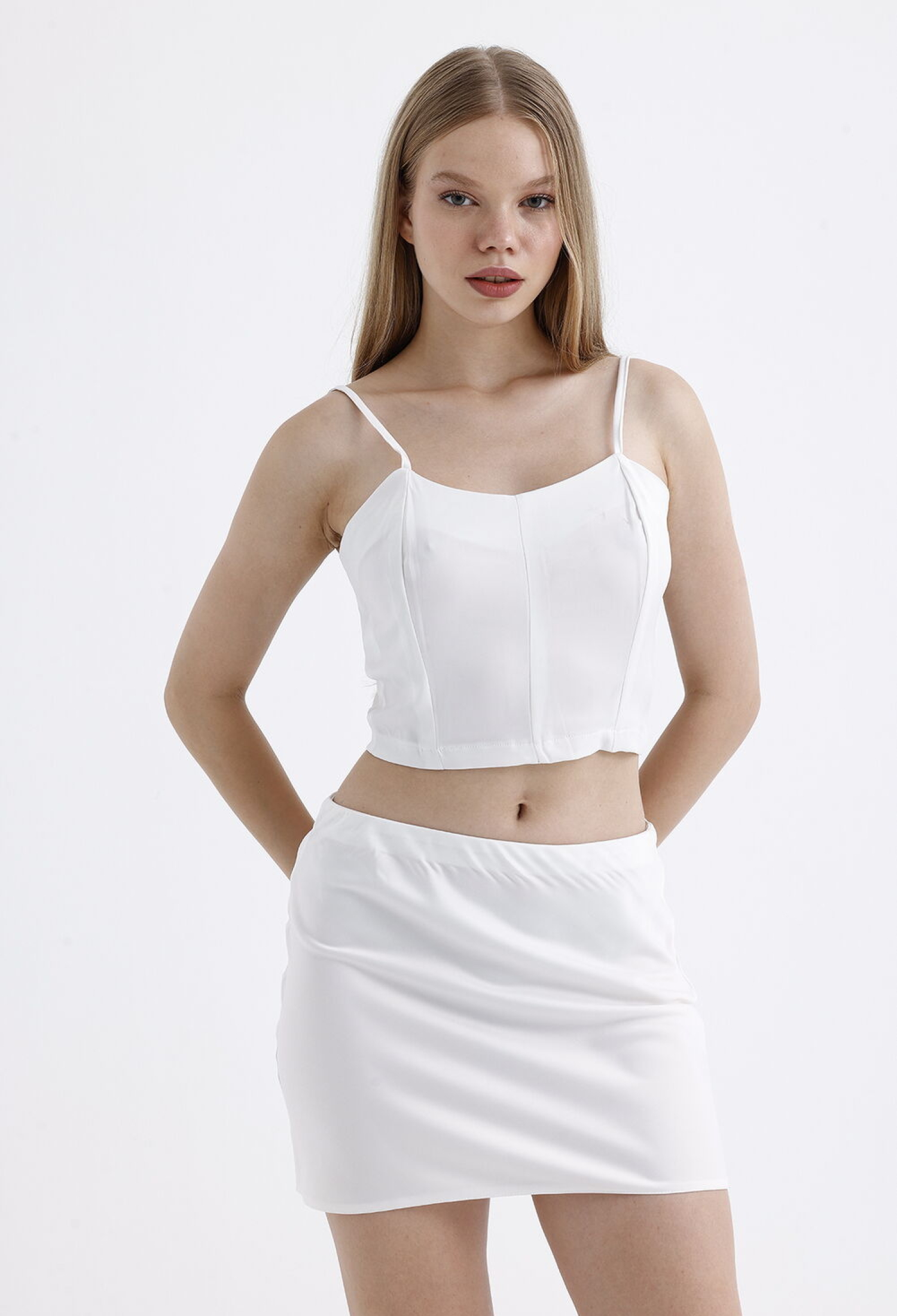 SenseElastic Waist Satin Mini Skirt - Brand: SENSE - Women & Kids, Baby Clothes Wholesale - TheBS Women