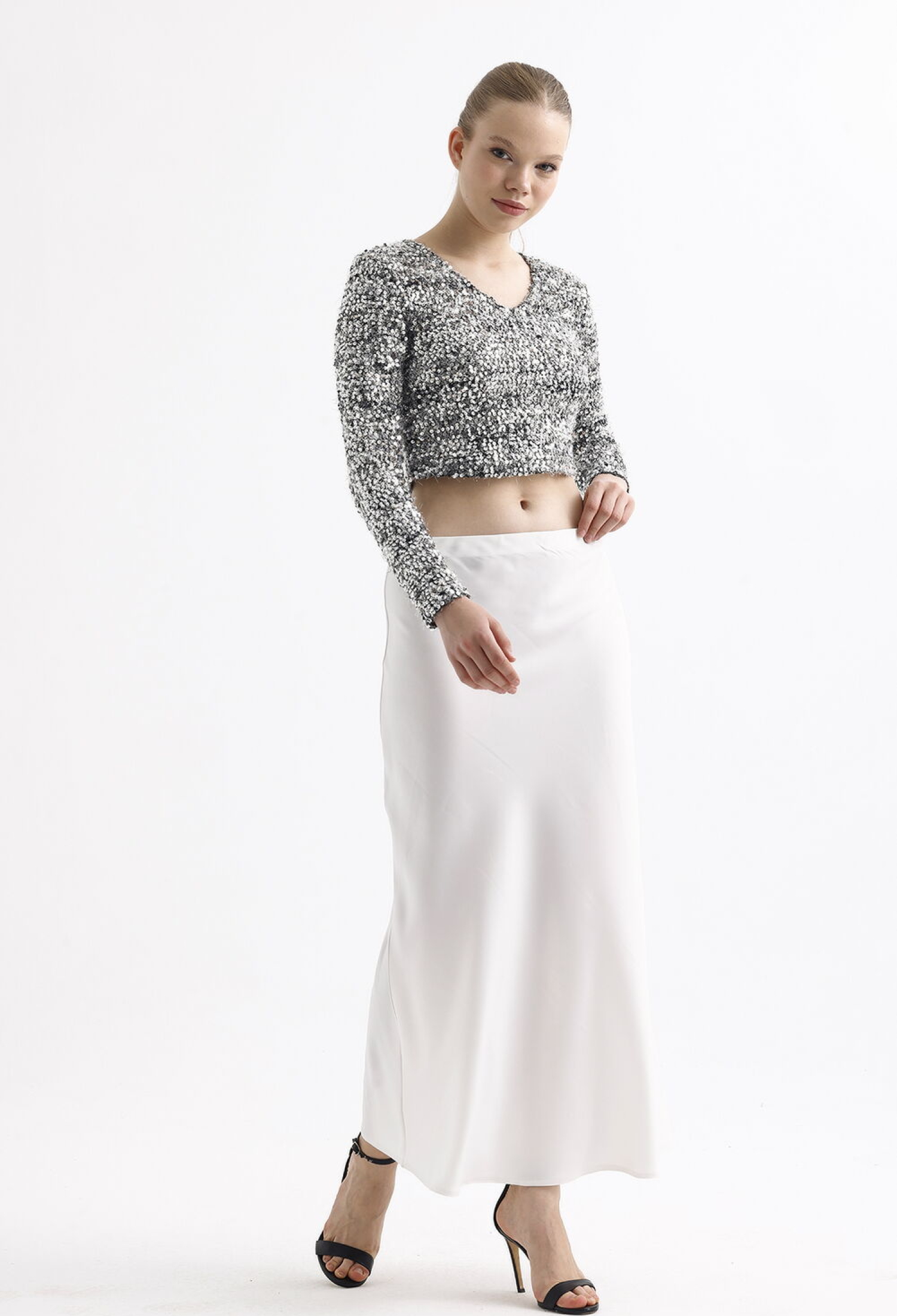 SenseElastic Waist Quality Z. Satin Long Skirt - Brand: SENSE - Women & Kids, Baby Clothes Wholesale - TheBS Women