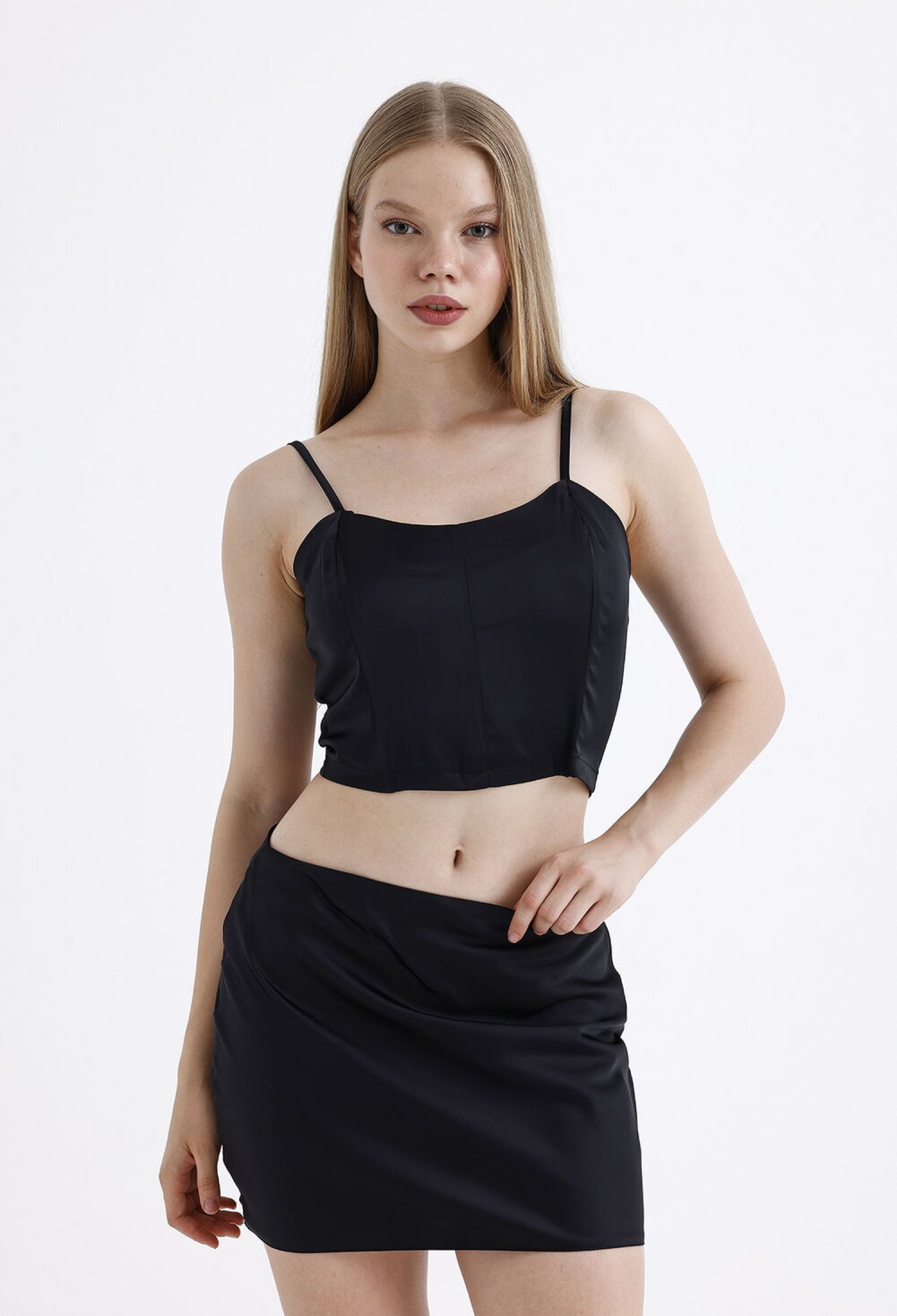 SenseElastic Waist Satin Mini Skirt - Brand: SENSE - Women & Kids, Baby Clothes Wholesale - TheBS Women