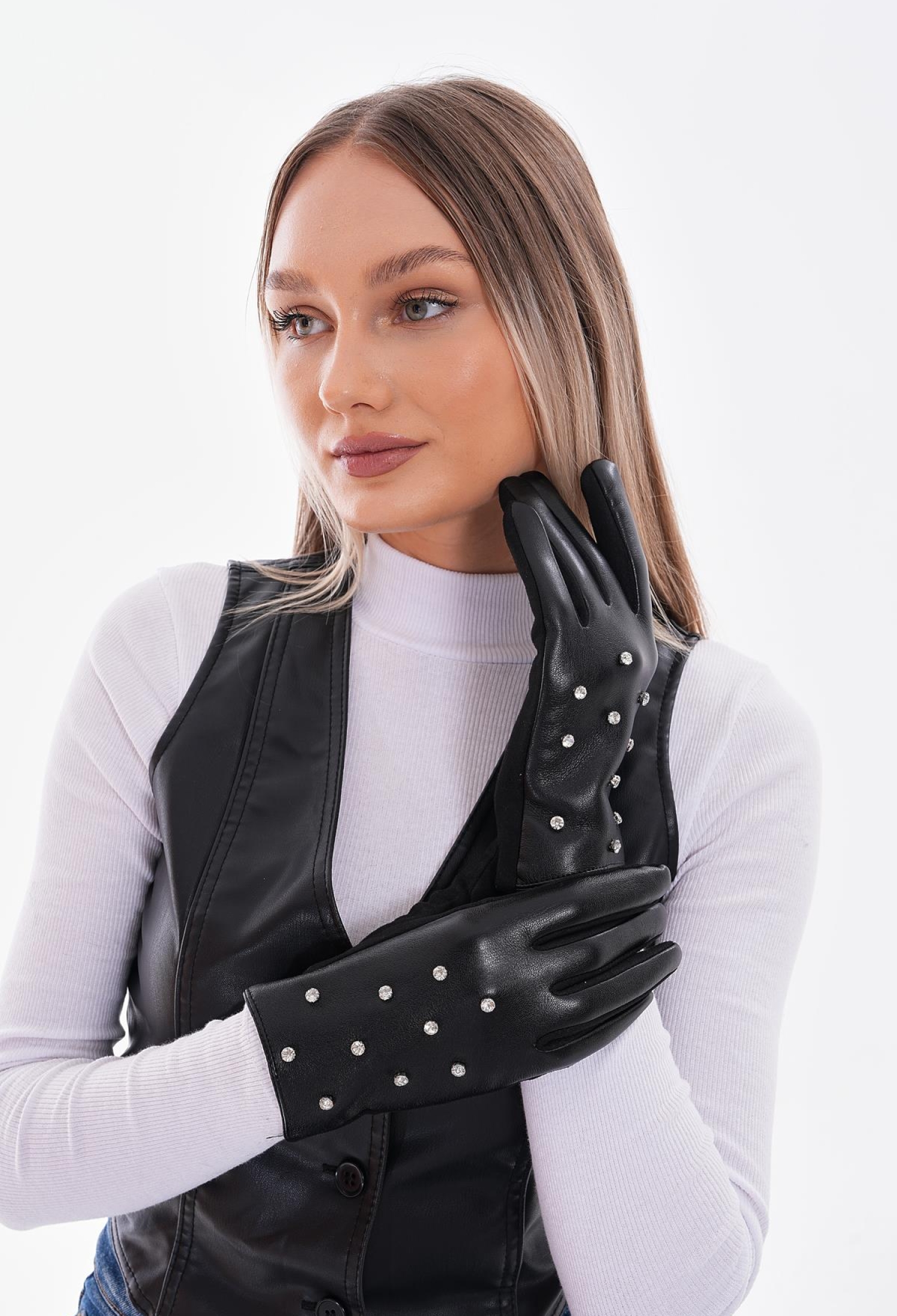 Pearl Touch Leather Gloves - Brand: Axesoire - Women & Kids, Baby Clothes Wholesale - TheBS Women