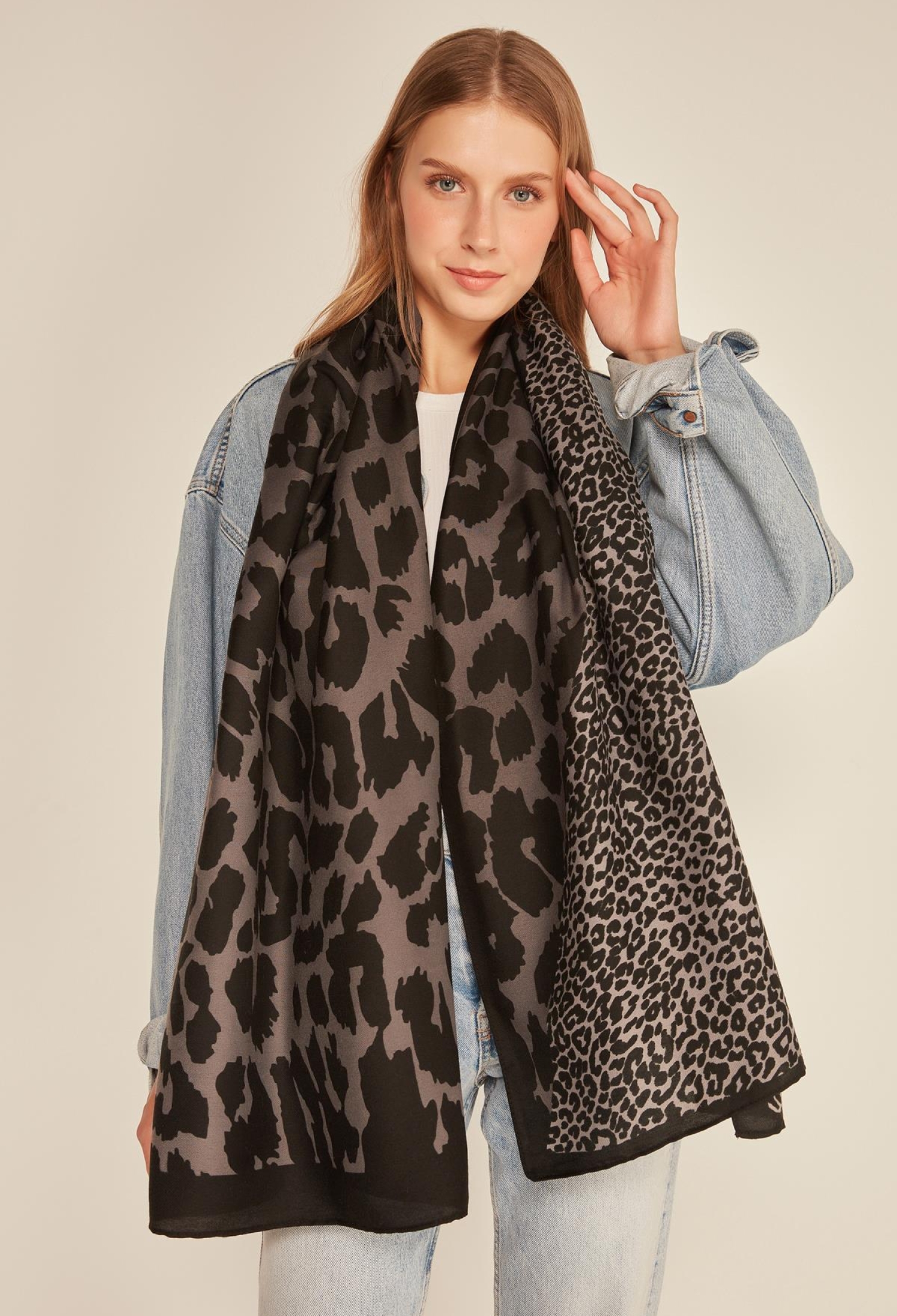 Patchwork Leopard Patterned Shawl - Brand: Axesoire - Women & Kids, Baby Clothes Wholesale - TheBS Women