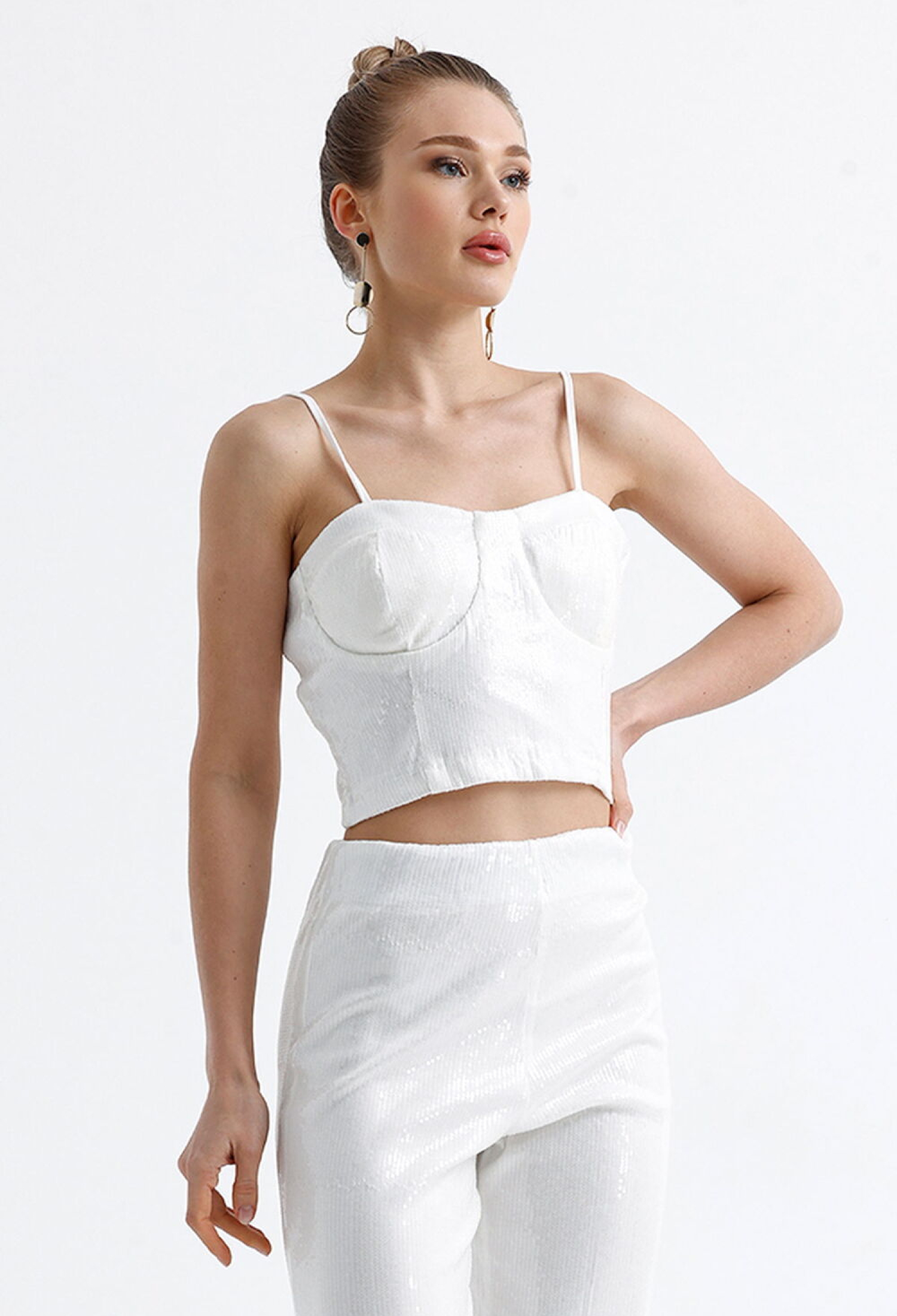 SenseGlobe Zippered Sequin Bustier - Brand: SENSE - Women & Kids, Baby Clothes Wholesale - TheBS Women