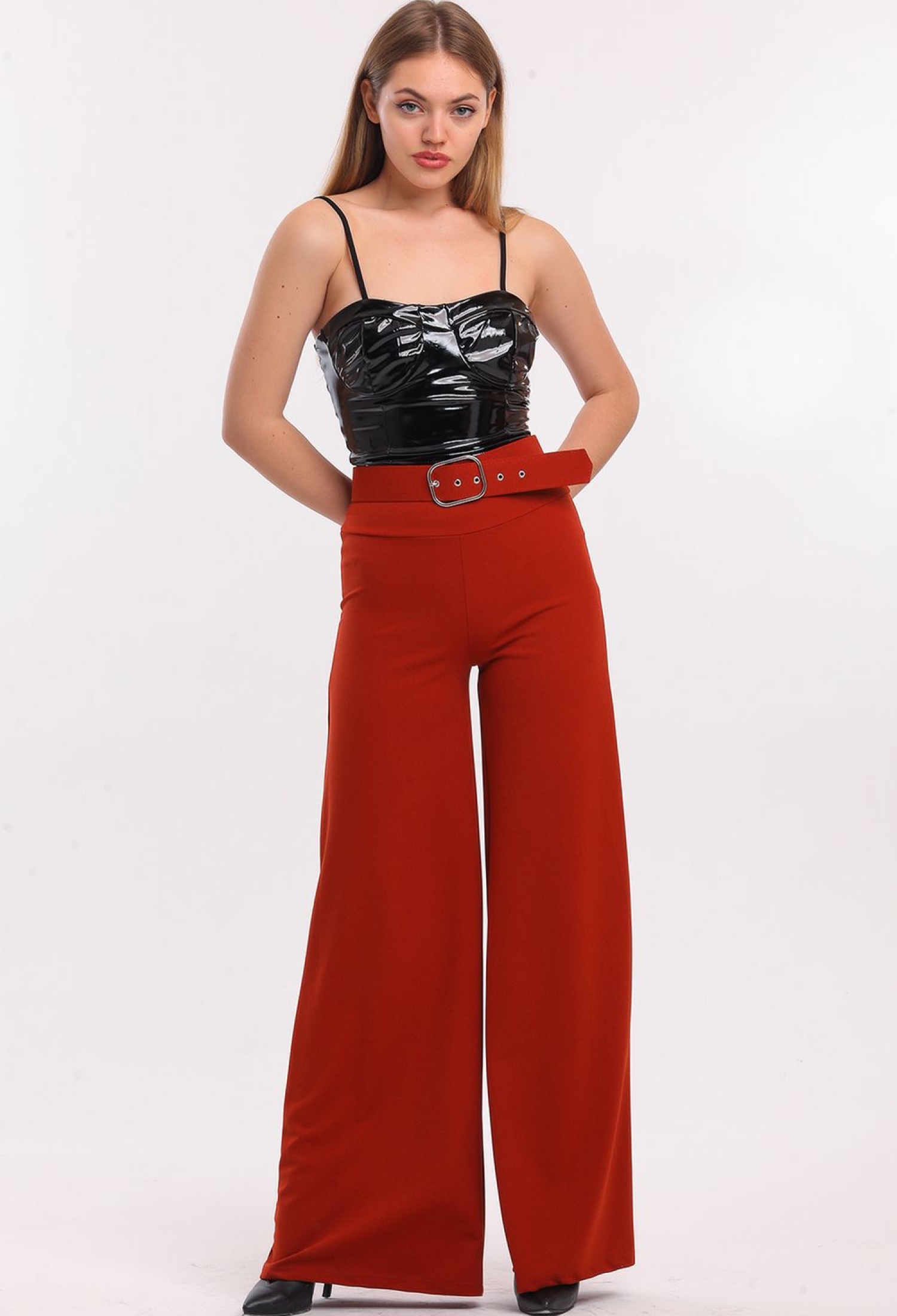 SenseBelted Spanish Leg Scuba Crepe Trousers - Brand: SENSE - Women & Kids, Baby Clothes Wholesale - TheBS Women