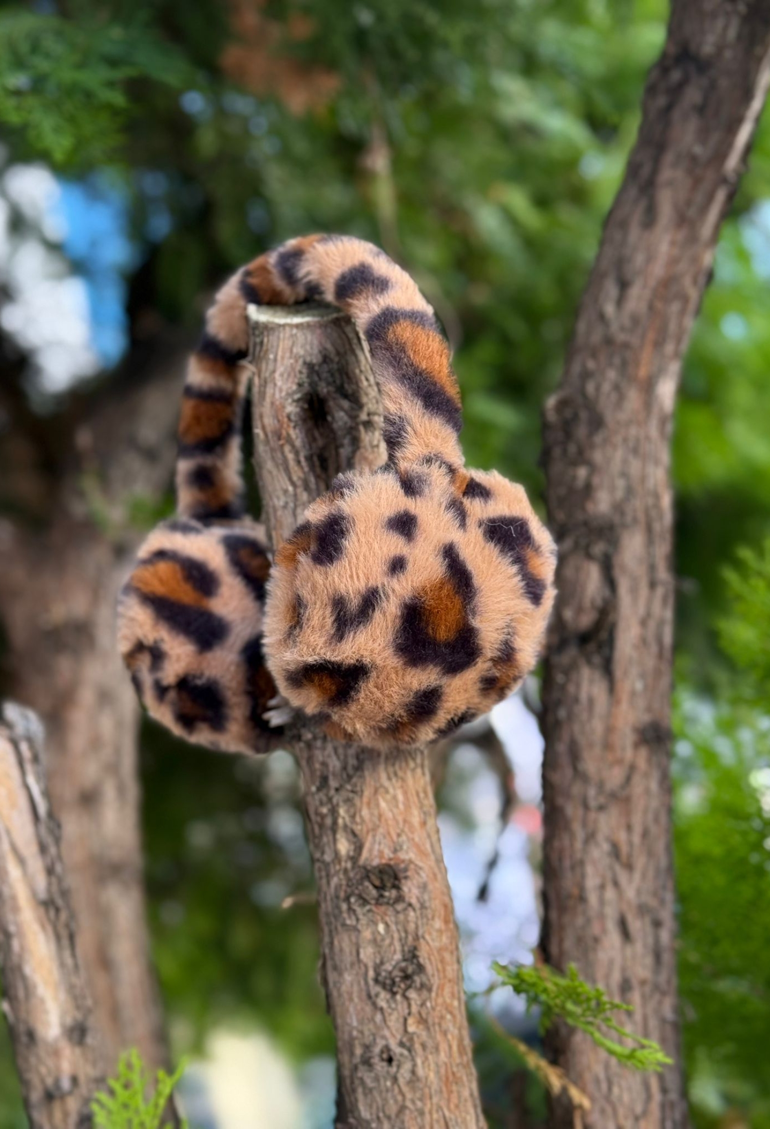 Leopard Plush Headset - Mink - Brand: Axesoire - Women & Kids, Baby Clothes Wholesale - TheBS Women
