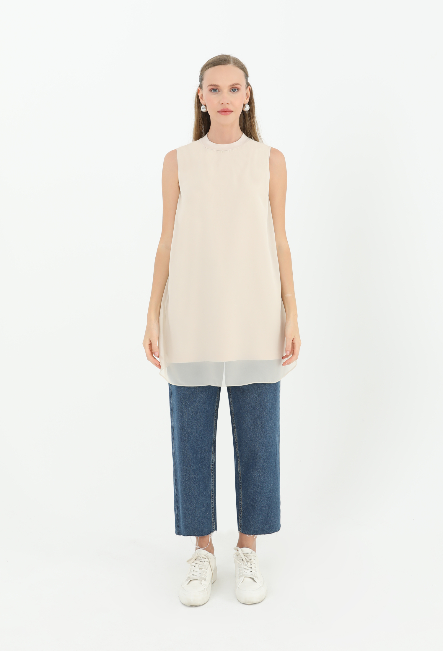 Women's Sleeveless Tulle Detailed Underwear Tunic - Brand: Puane - Women & Kids, Baby Clothes Wholesale - TheBS Women