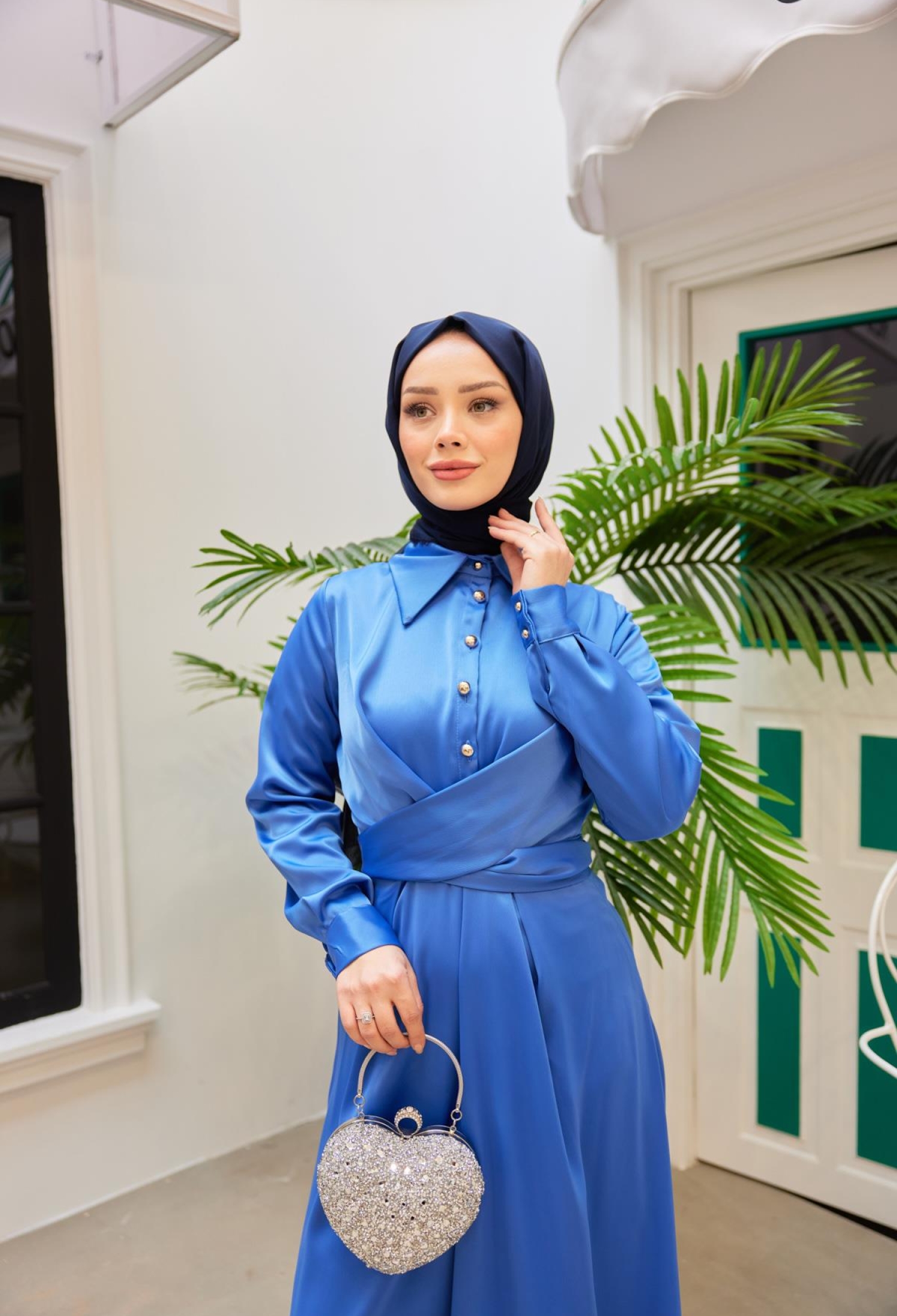 Peyda Shirt Collar Buttoned Evening Dress - Baby - Brand: Hulya Keser - Women & Kids, Baby Clothes Wholesale - TheBS Women