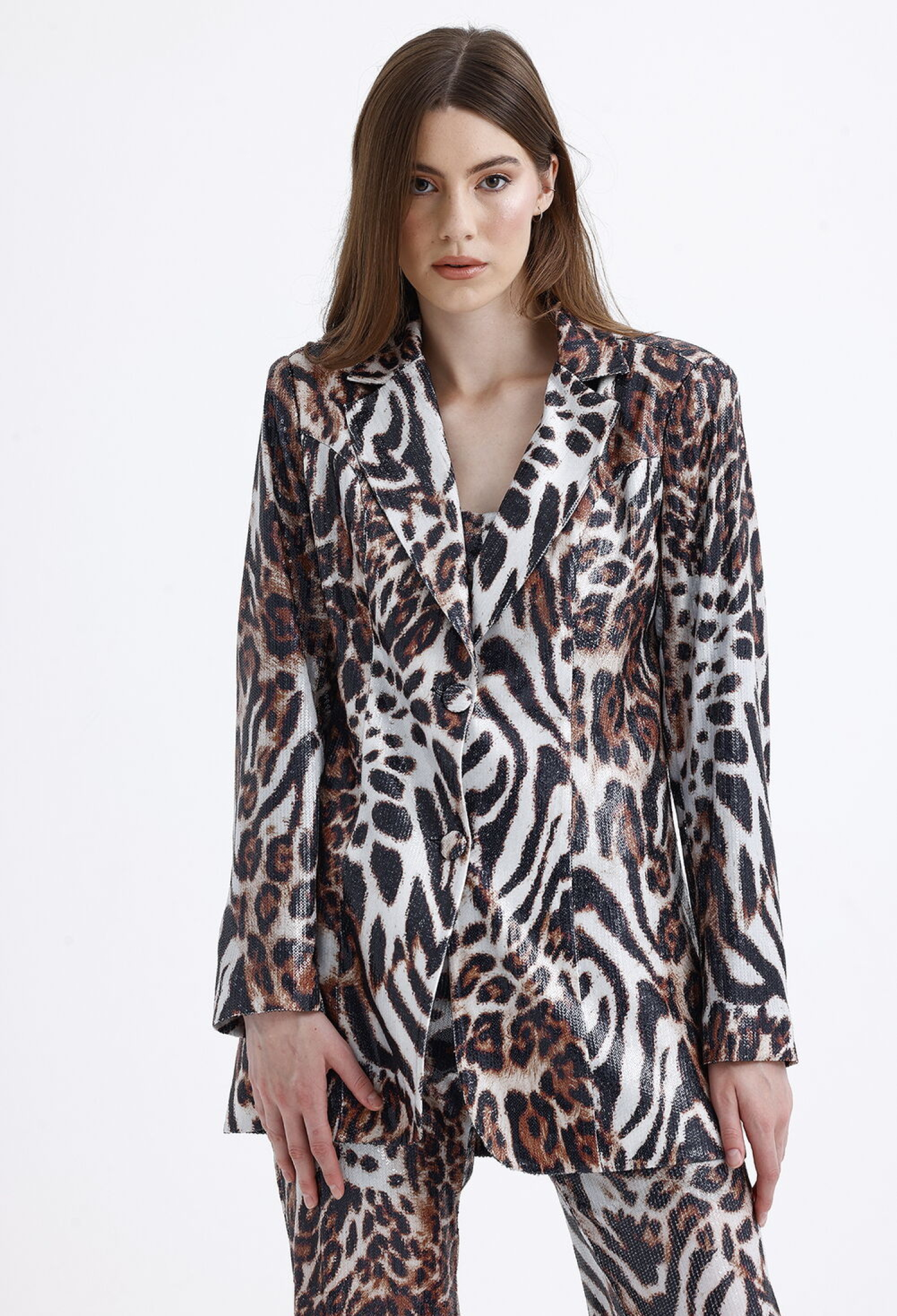 Lined Evening Dress Sequin Jacket - Ecru & - Brand: SENSE - Women & Kids, Baby Clothes Wholesale - TheBS Women