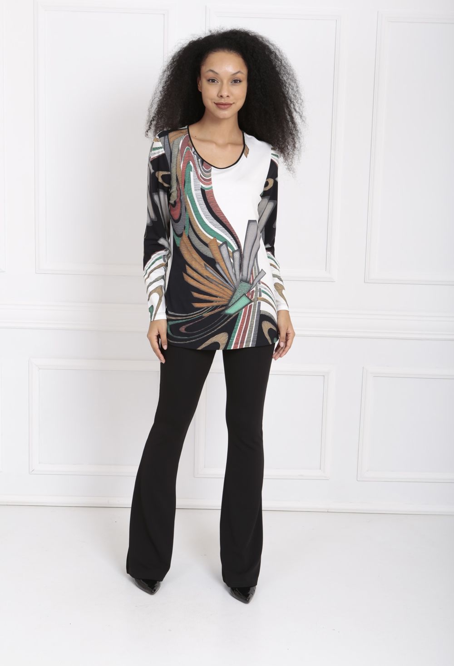 Tunic - Black & Ecru - Brand: SENSE - Women & Kids, Baby Clothes Wholesale - TheBS Women