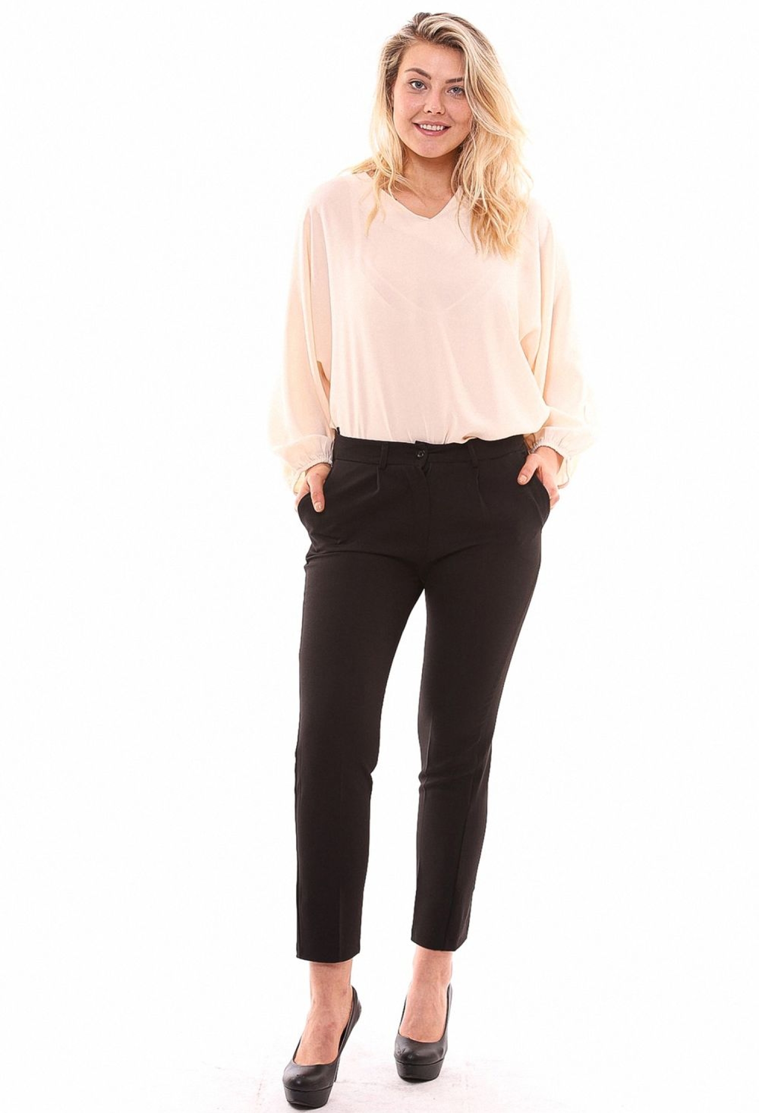 Single Pleated Trousers - Black - Brand: SENSE - Women & Kids, Baby Clothes Wholesale - TheBS Women