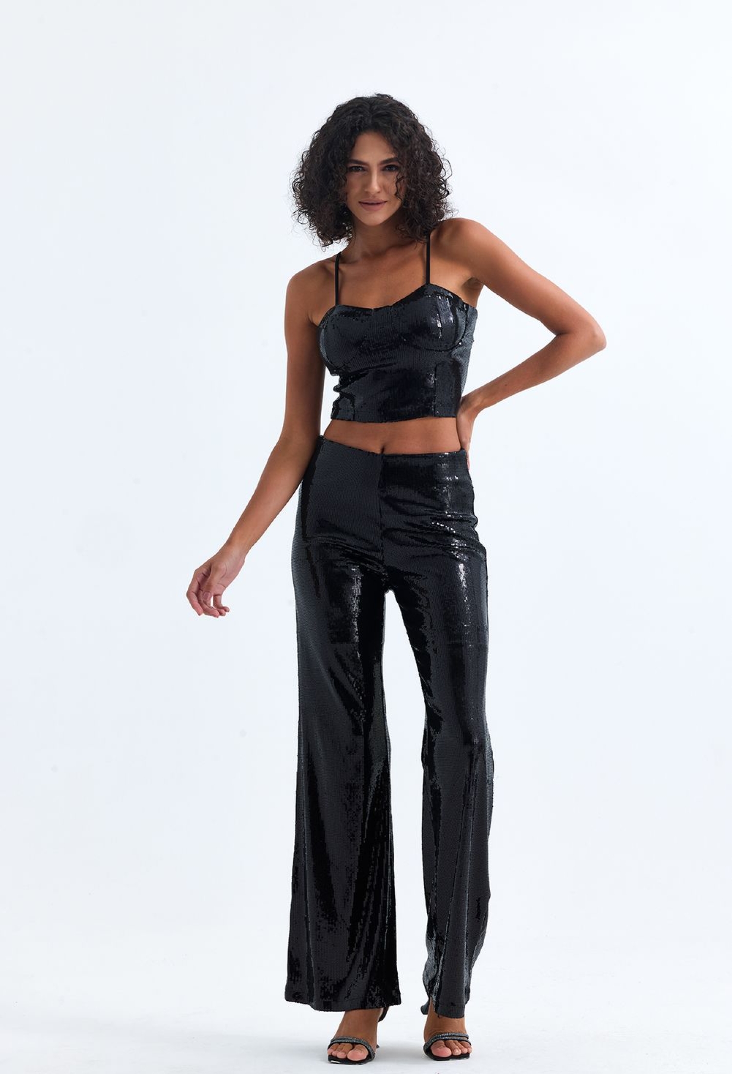 Sense Wide Leg Sequin Trousers - Brand: SENSE - Women & Kids, Baby Clothes Wholesale - TheBS Women