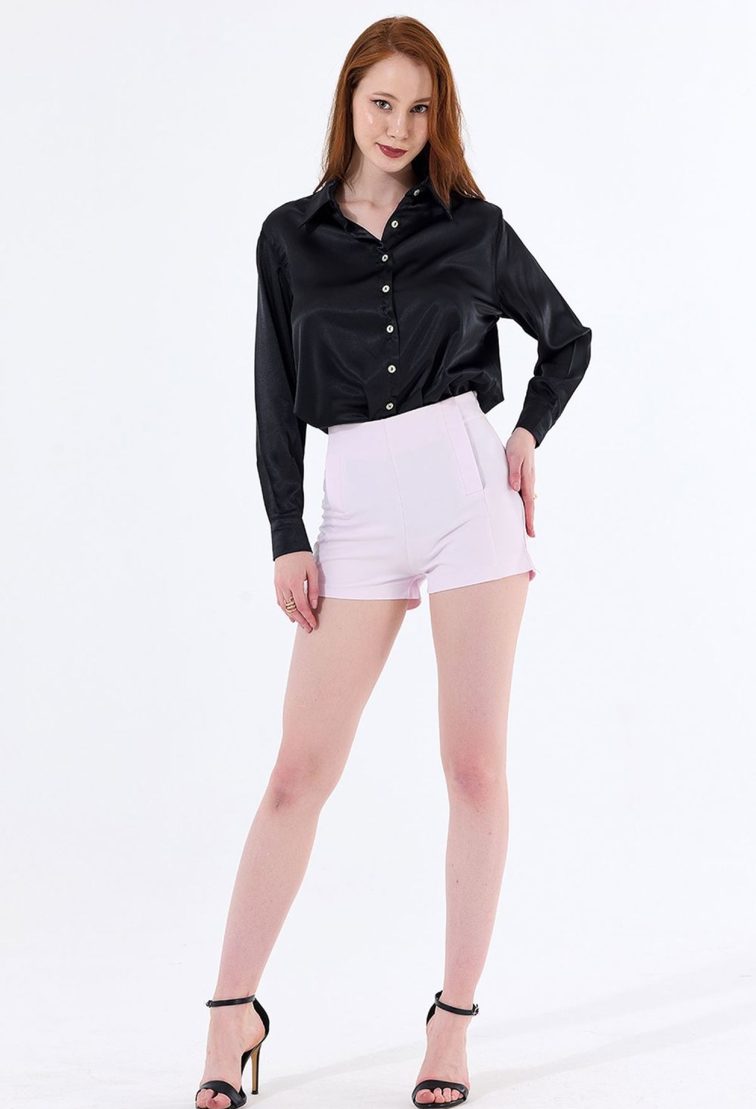 Flexible Shorts - Powder - Brand: SENSE - Women & Kids, Baby Clothes Wholesale - TheBS Women