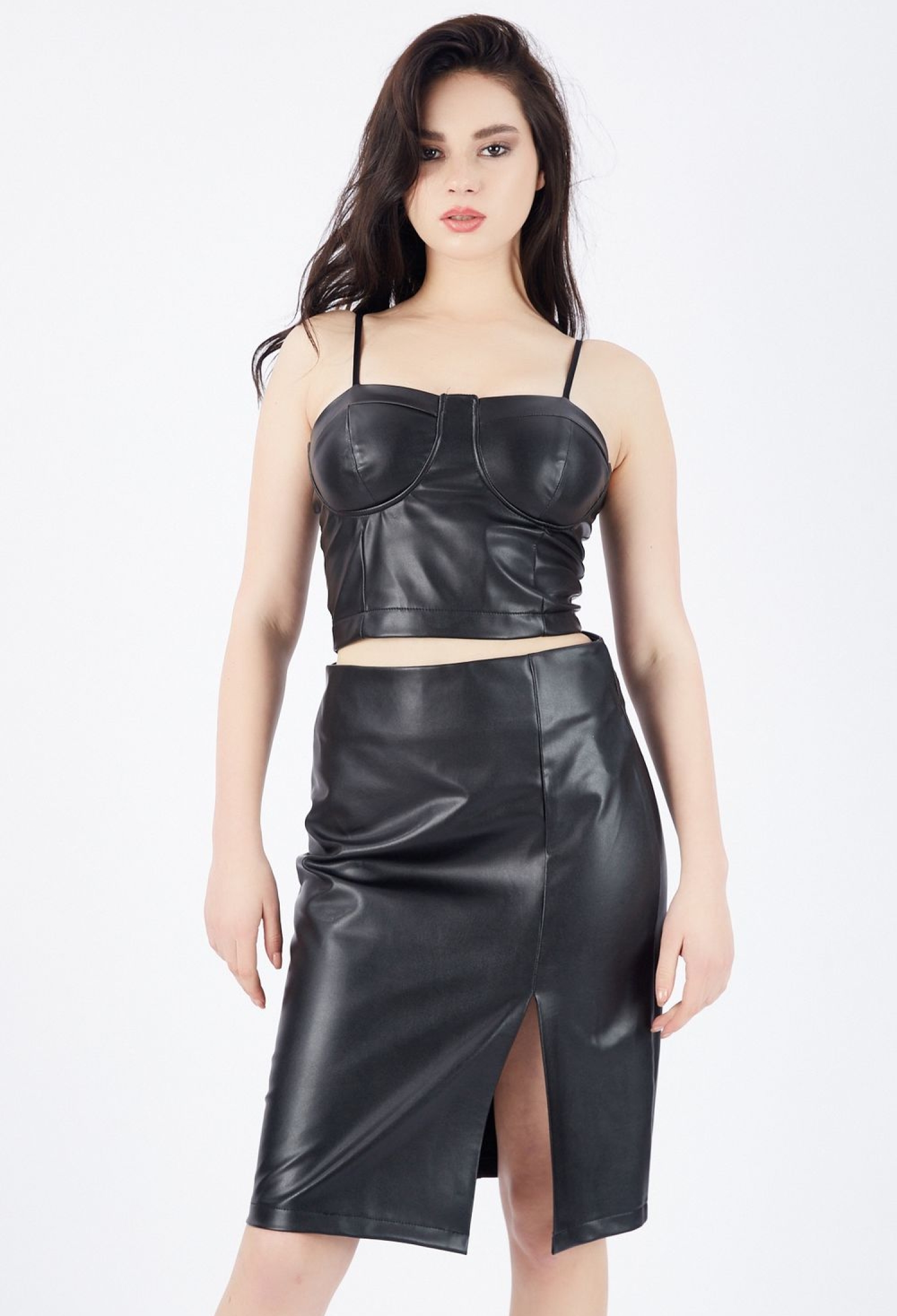 Leather Pencil Skirt - Black - Brand: SENSE - Women & Kids, Baby Clothes Wholesale - TheBS Women