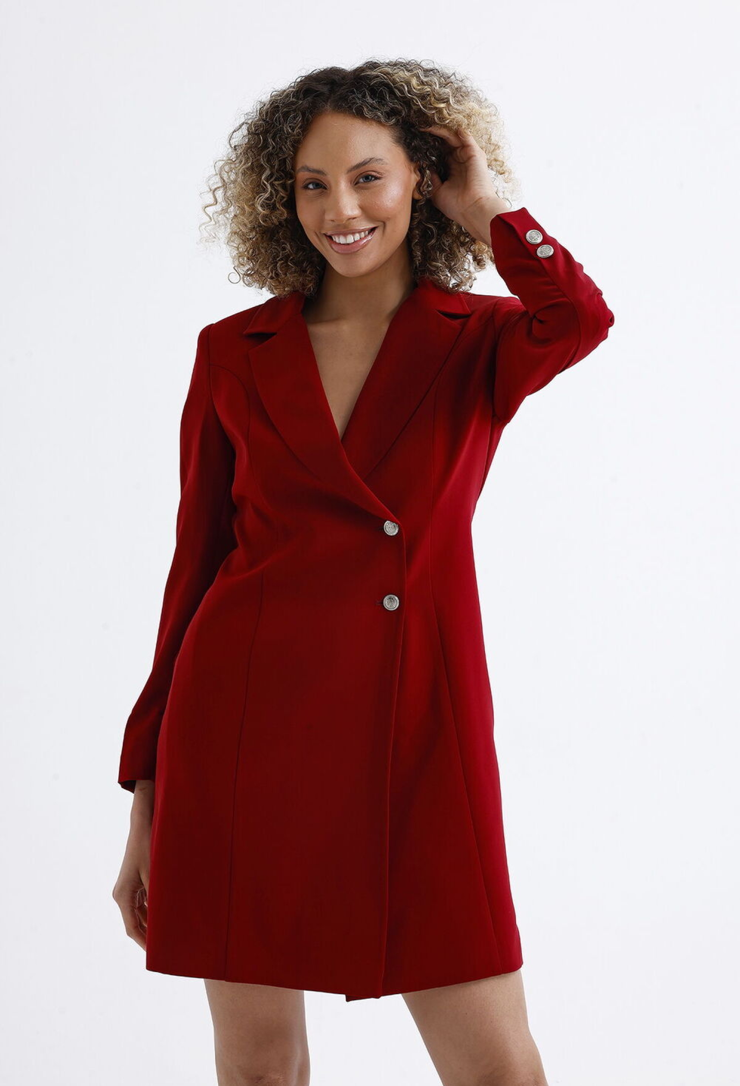 SenseLined Front And Sleeves Metal Buttoned Adriyana Jacket Dress - Brand: SENSE - Women & Kids, Baby Clothes Wholesale - TheBS Women