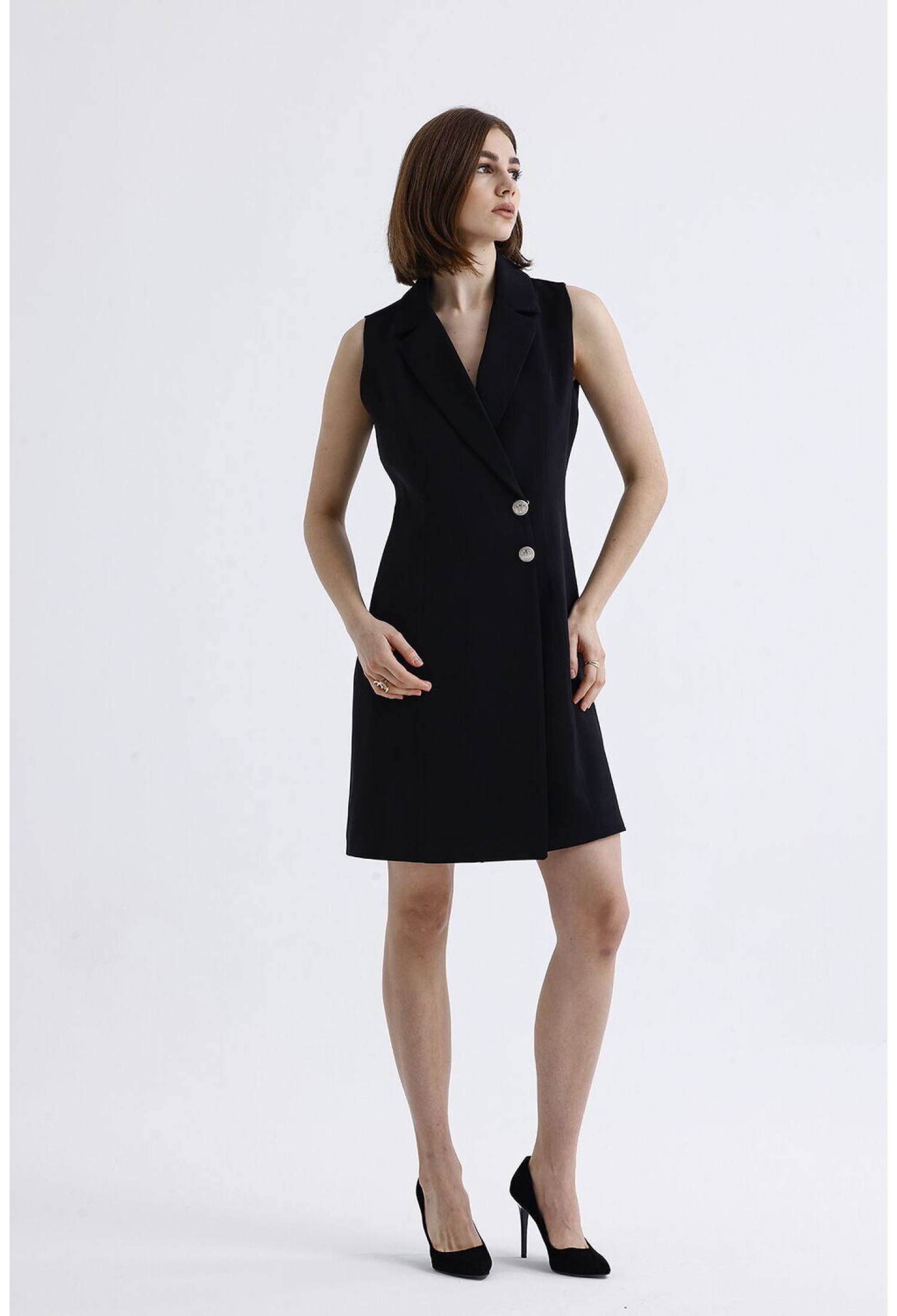 Sense Brushed Surface Lined Sleeveless Hurrem Long Jacket Dress - Brand: SENSE - Women & Kids, Baby Clothes Wholesale - TheBS Women
