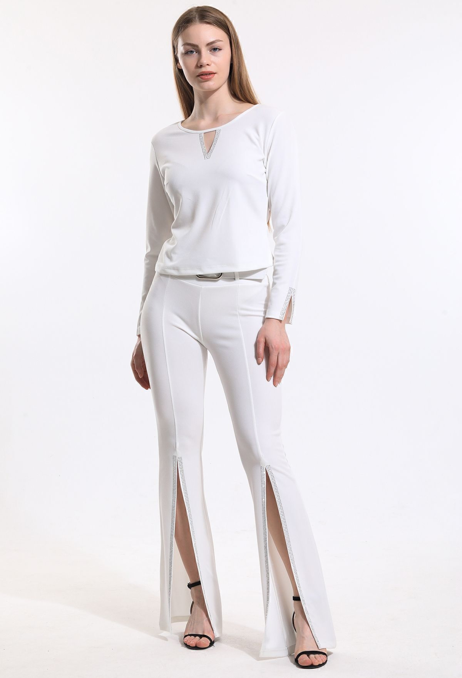 Scuba Crepe Evening Dress Plus Size Pants With Belted Legs - Brand: SENSE - Women & Kids, Baby Clothes Wholesale - TheBS Women