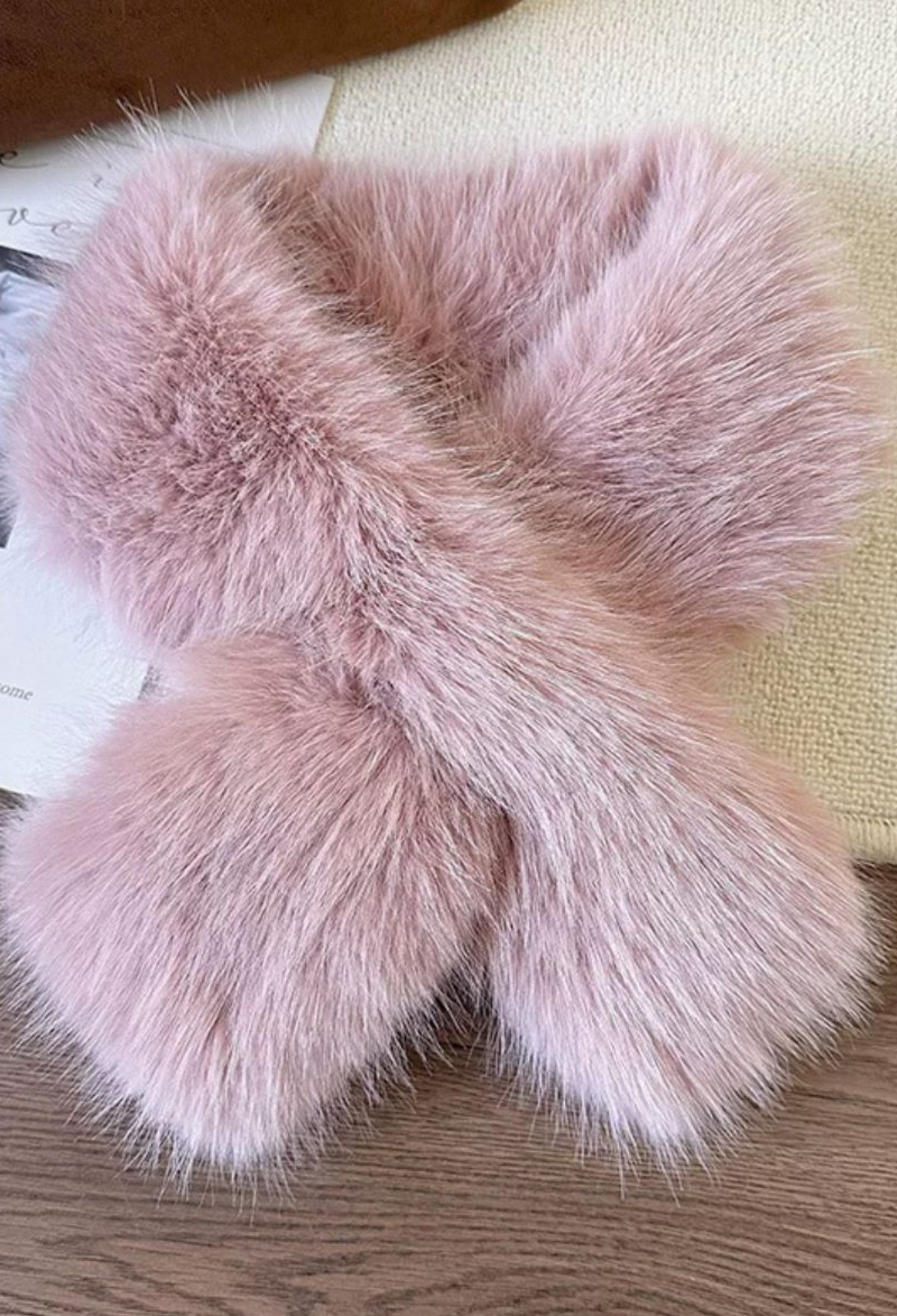 Mango Fabric Interlining Fur Scarf - Brand: Axesoire - Women & Kids, Baby Clothes Wholesale - TheBS Women
